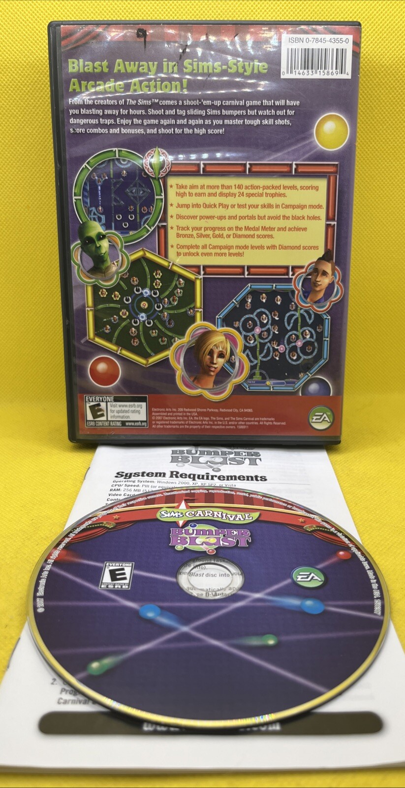 The Sims Carnival Bumper Blast (PC CD-ROM, 2007, EA w/ Manual, CD Key)