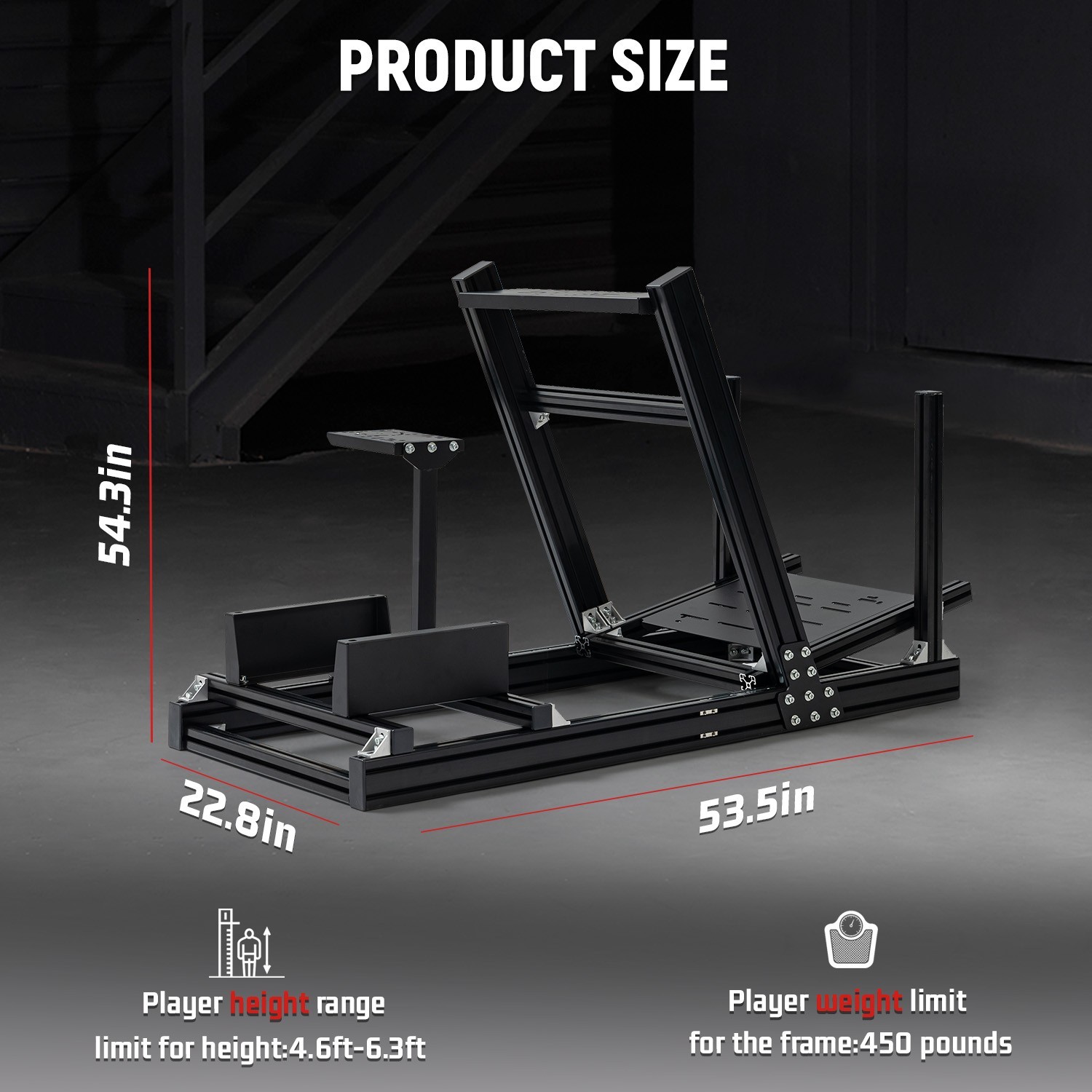 Dardoo 4080 Aluminum Profile Racing Simultor Cockpit Fits Logitech Thrustmaster