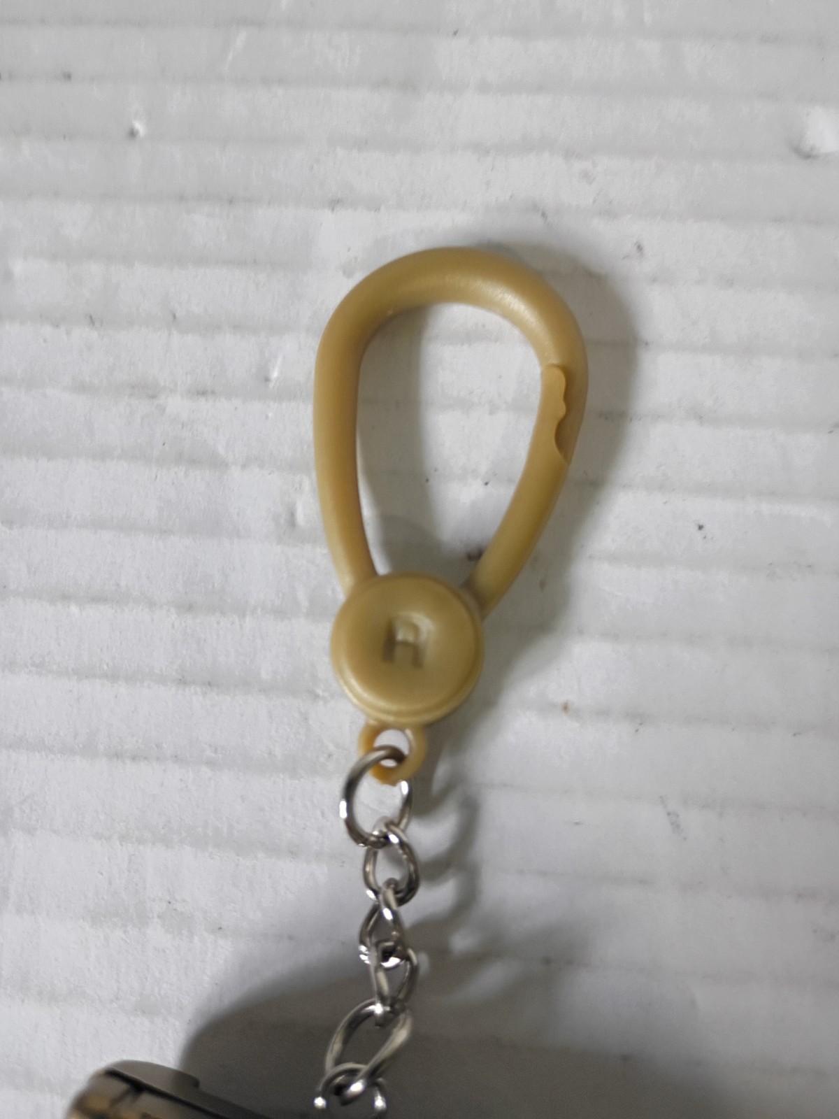 Nintendo Gameboy Classic keychain backpack clip charm tag plastic gold
