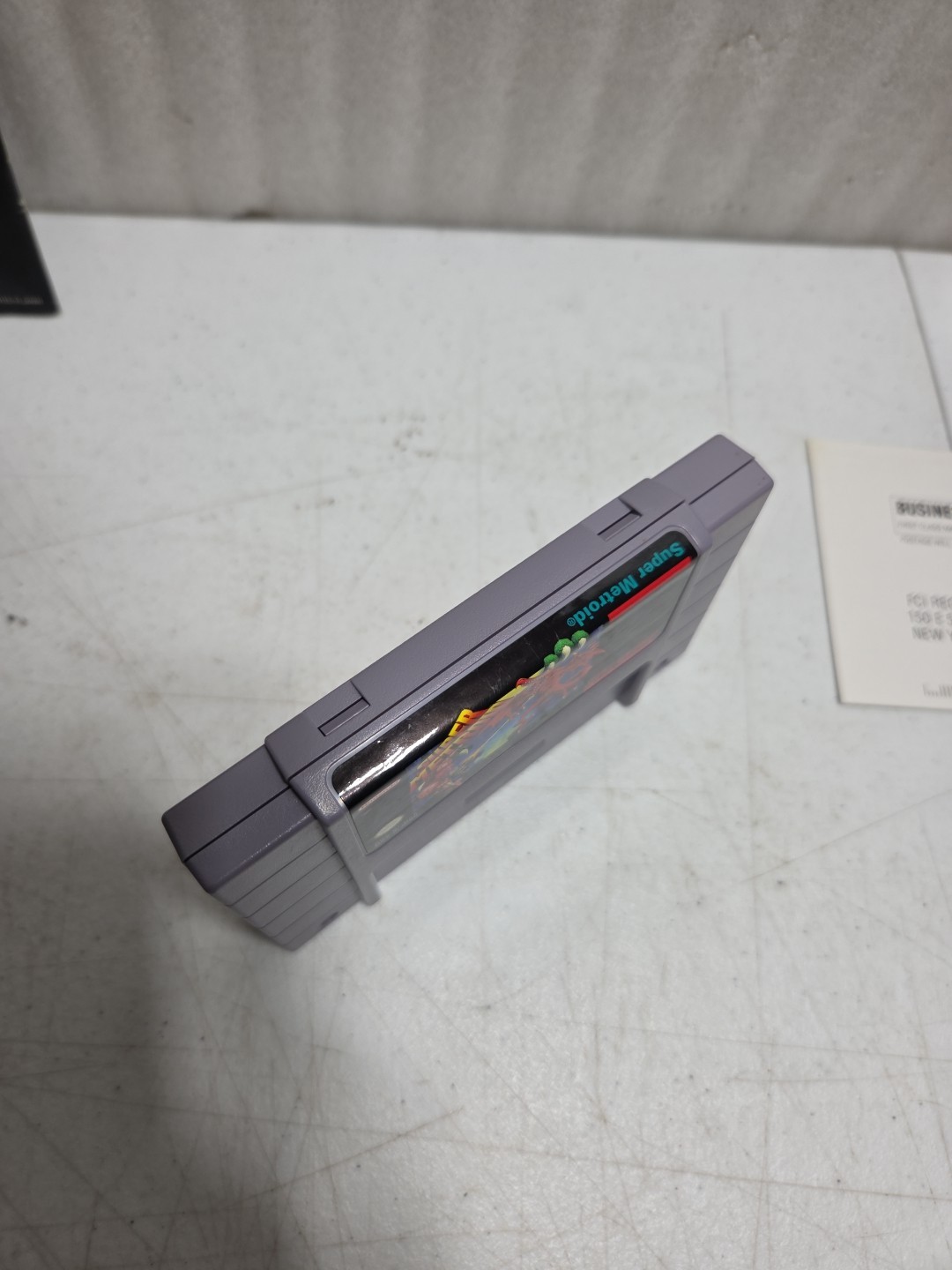 Tested – Super Metroid Super Nintendo SNES Complete In Box CIB (Dmg Box)