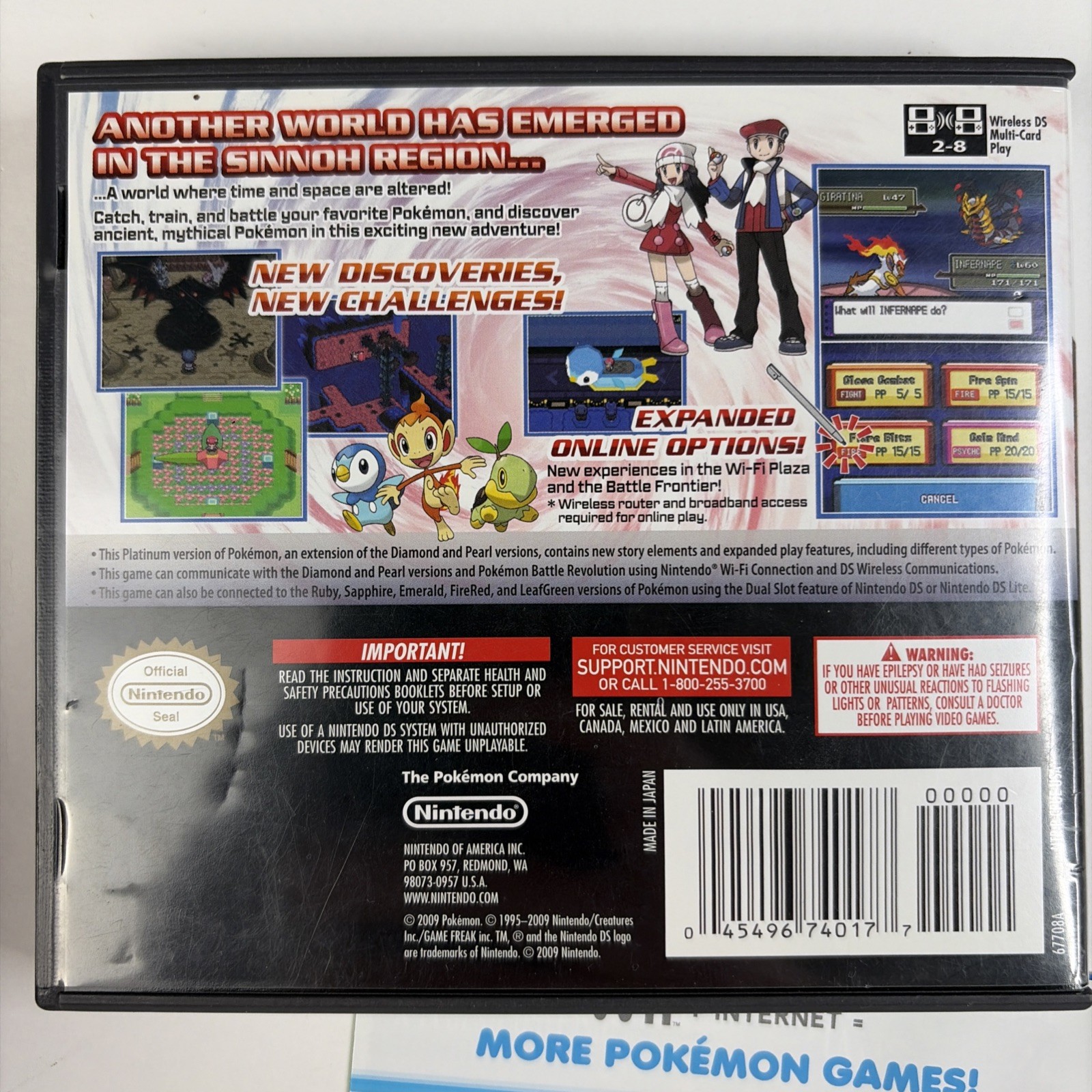 NICE Pokemon Platinum Version Nintendo DS 100% CIB Complete In Box Authentic!