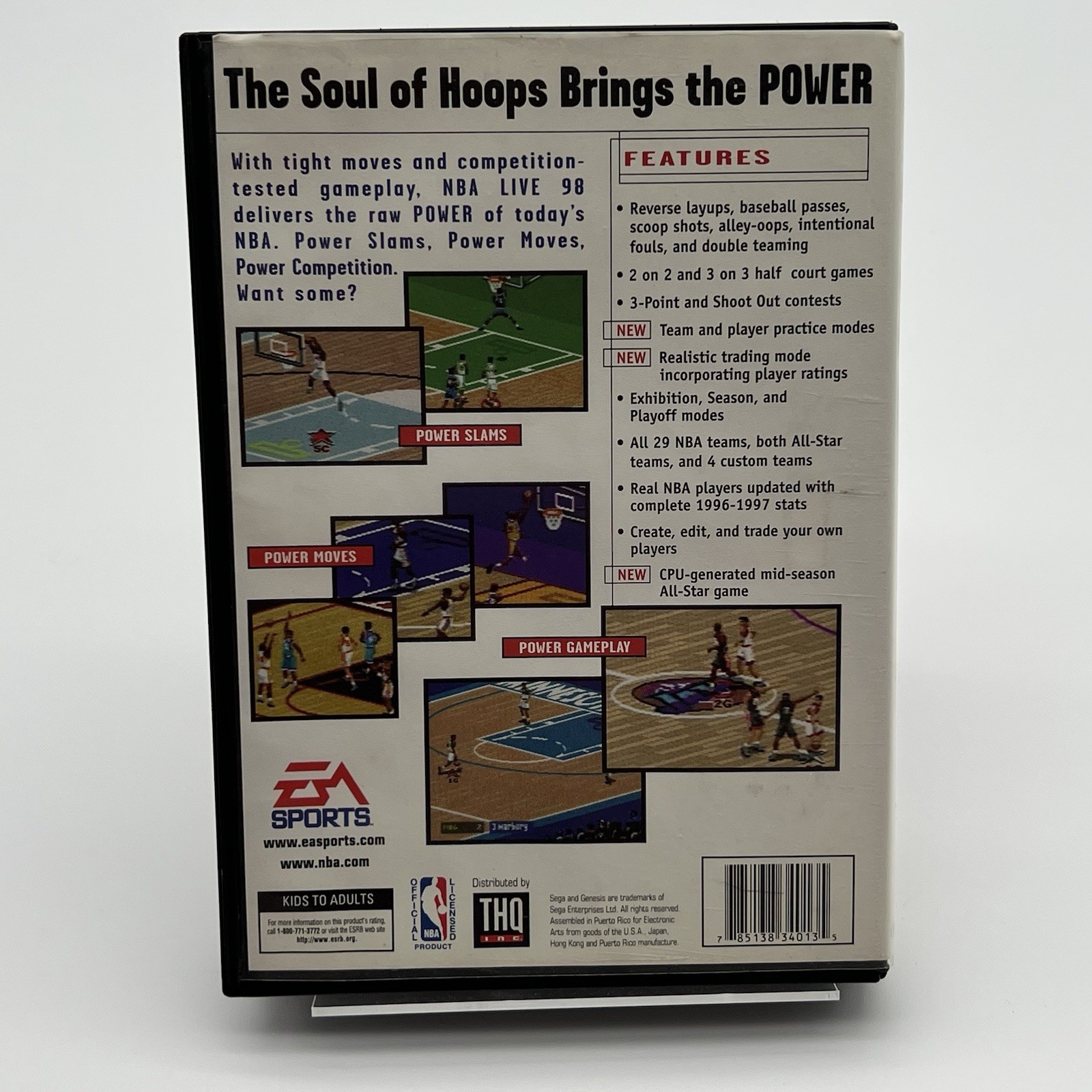 NBA Live 98 Sega Genesis Complete CIB Box Manual Tested Authentic Clean Vtg