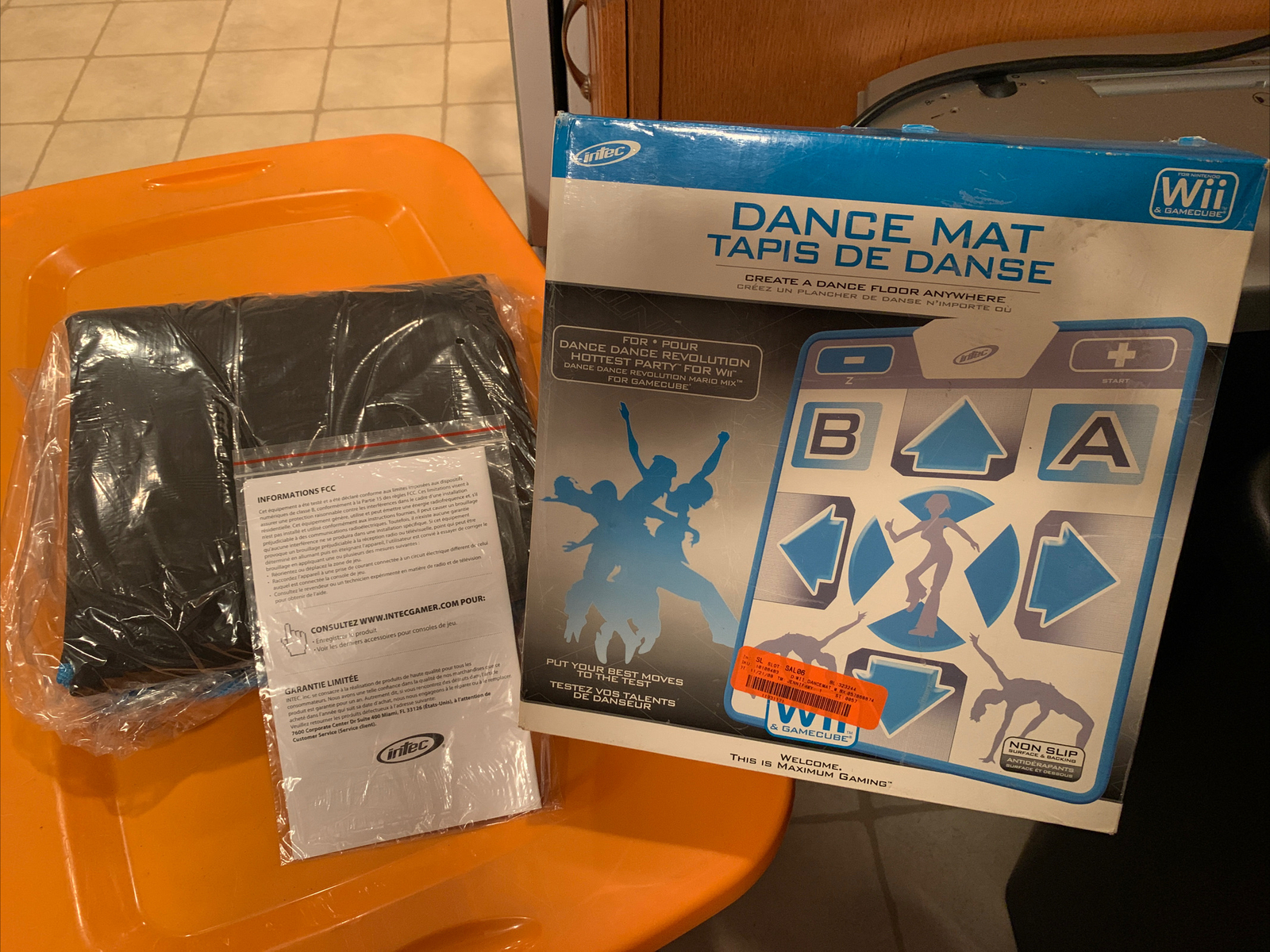 2008 Intec Nintendo Wii & Gamecube Dance Mat Non Slip Very Rare Unique Brand New