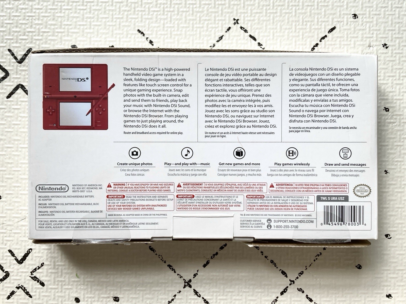 CIB Nintendo DSi Launch Edition Matte Red Handheld System W/ ALL Wrapping!