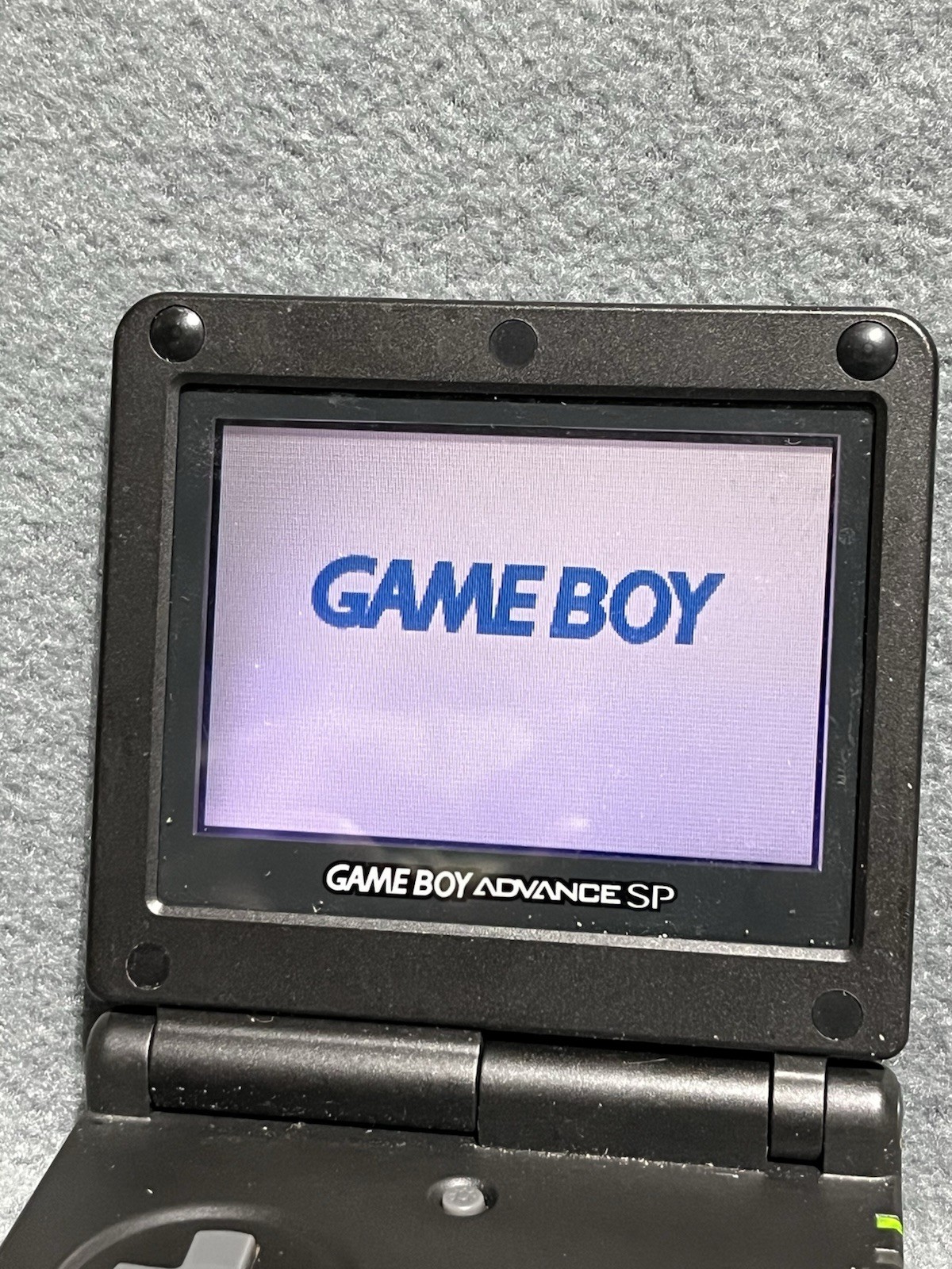 Nintendo Game Boy Advance SP GBA Black Handheld Console AGS-001 w/ Kirby Mirror