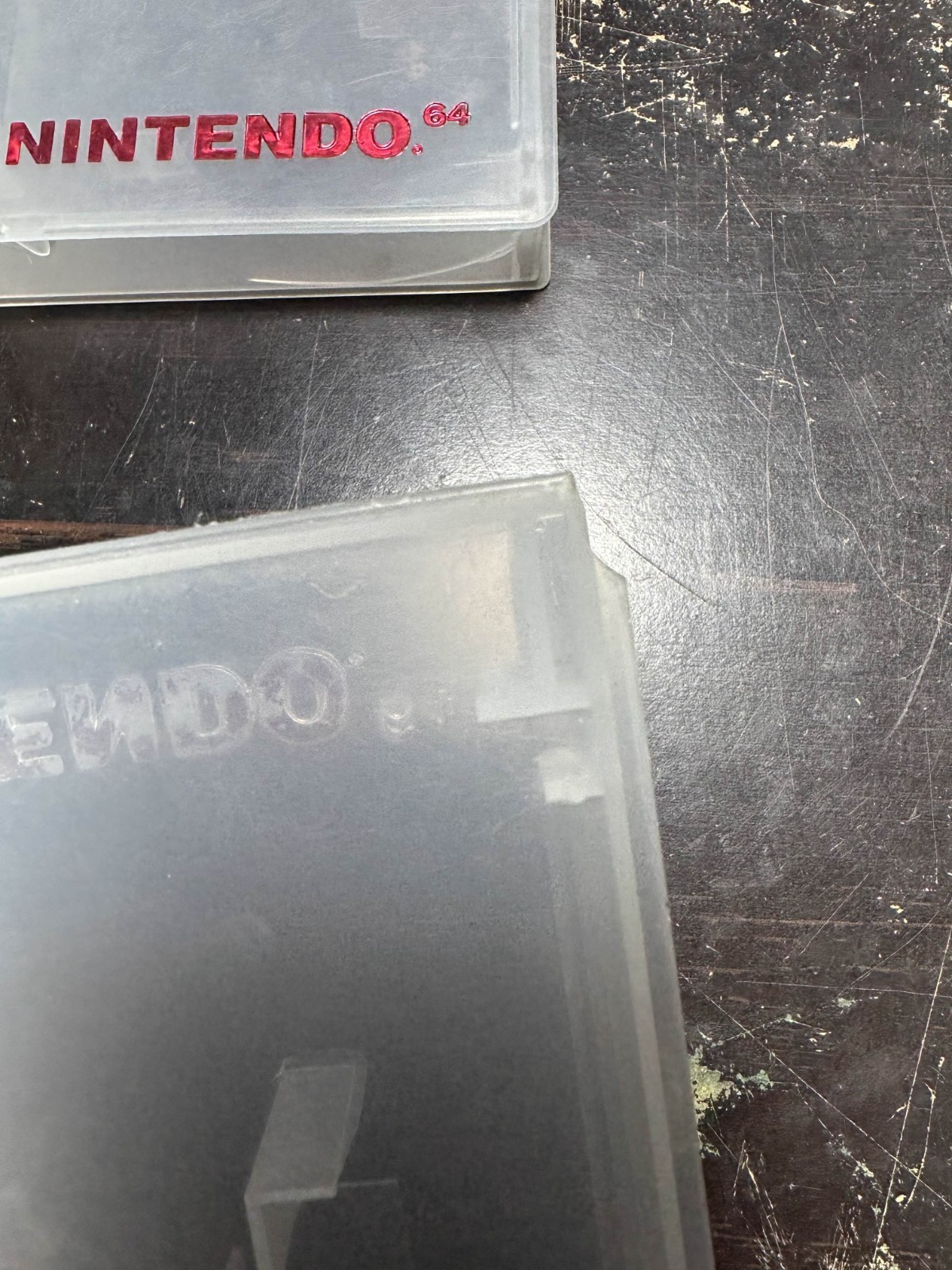 Nintendo 64 Clear Clamshell Case Dust Cover Authentic N64 OEM LOT OF 2