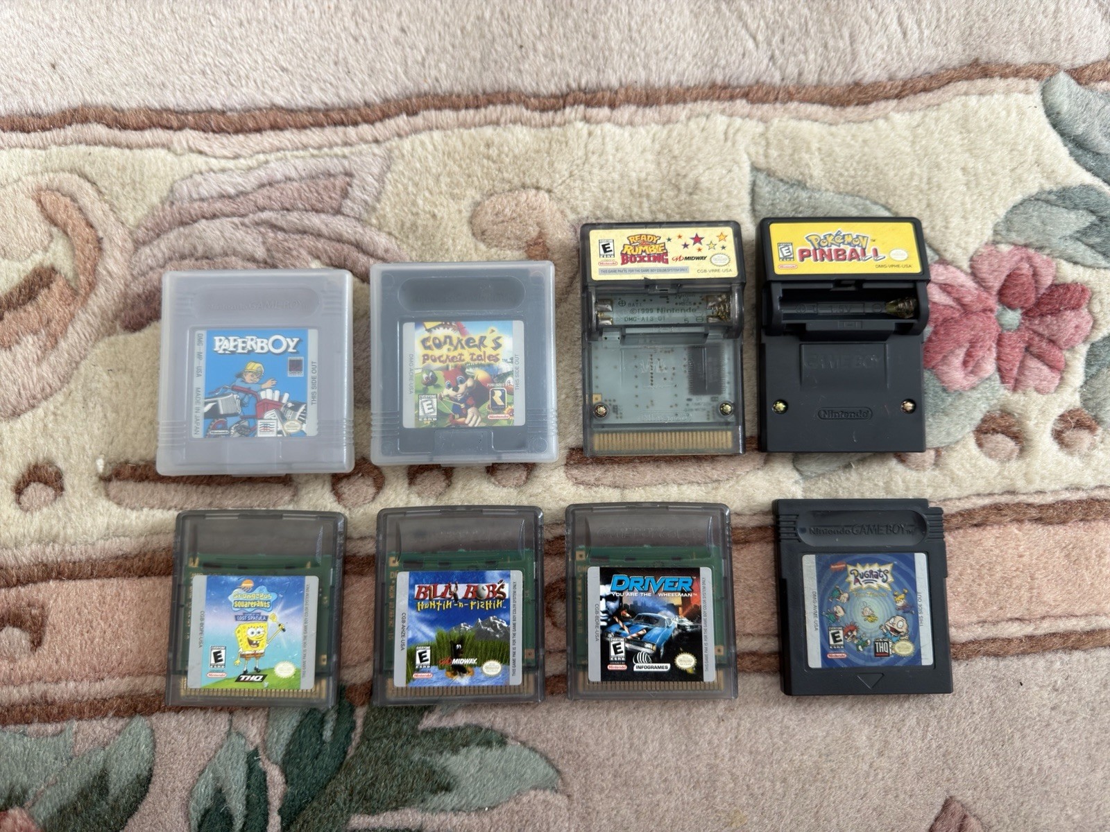 Nintendo Game Boy & GBC Lot 8 – Paperboy Conker’s Pocket Tales Pokémon Pinball