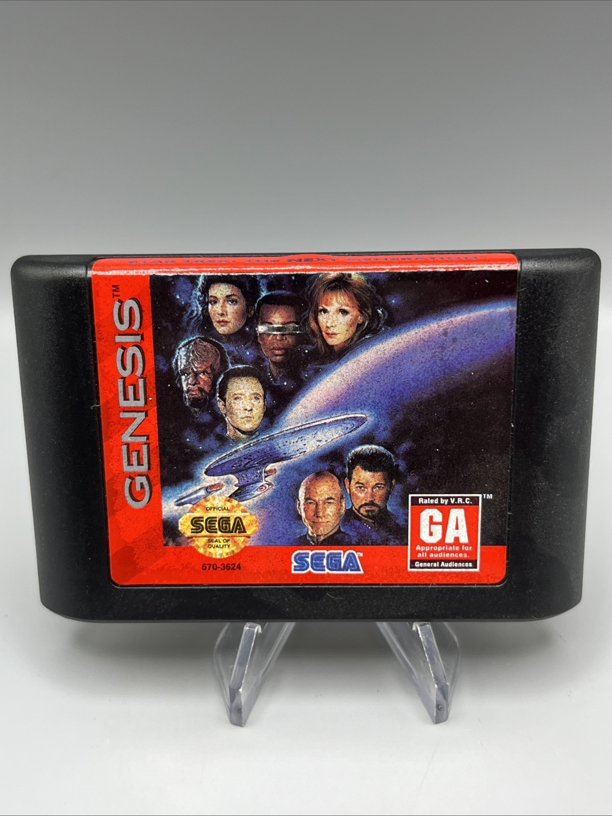 Star Trek The Next Generation Echoes From the Past (Sega Genesis, 1994) Complete