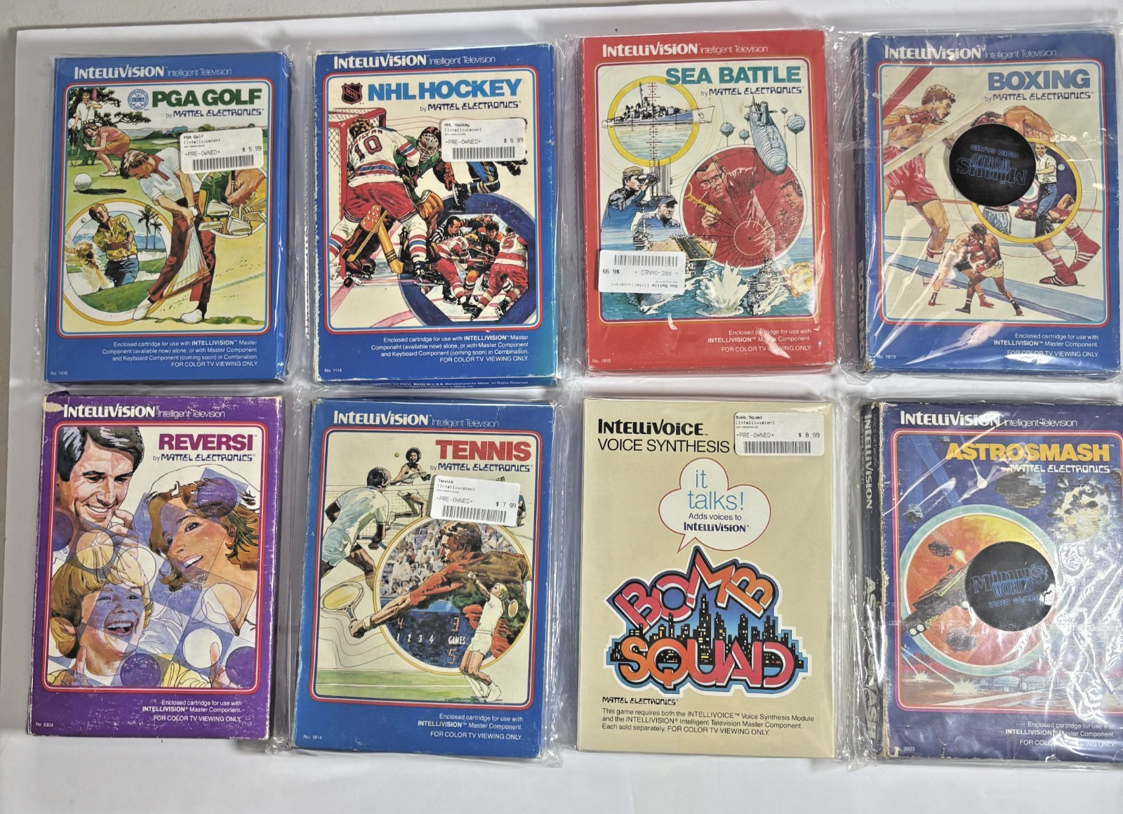 Intellivision Games Bulk Lot of 8 82.00 Value