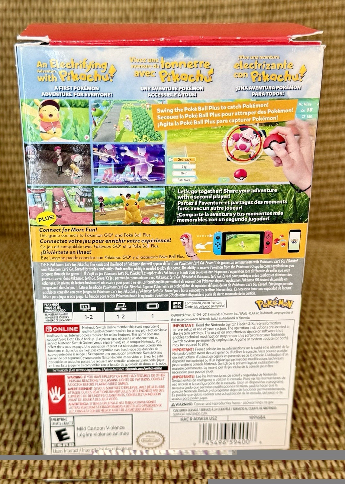 Pokemon Let’s Go Pikachu Box Set W/ Poke Ball Plus Nintendo Switch Complete