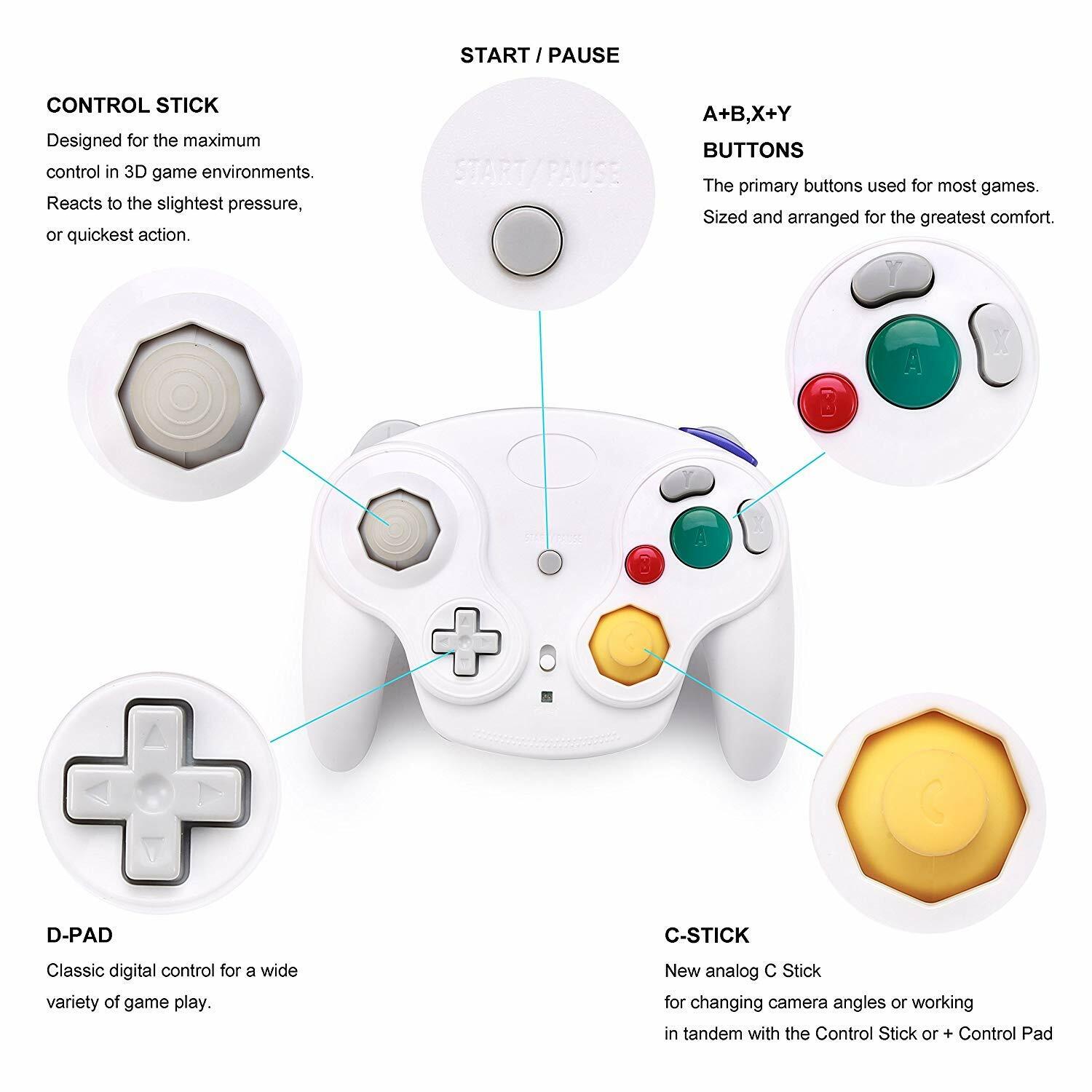 Wired /Wireless Gamecube Controller Gamepad Joystick for Nintendo GameCube Wii