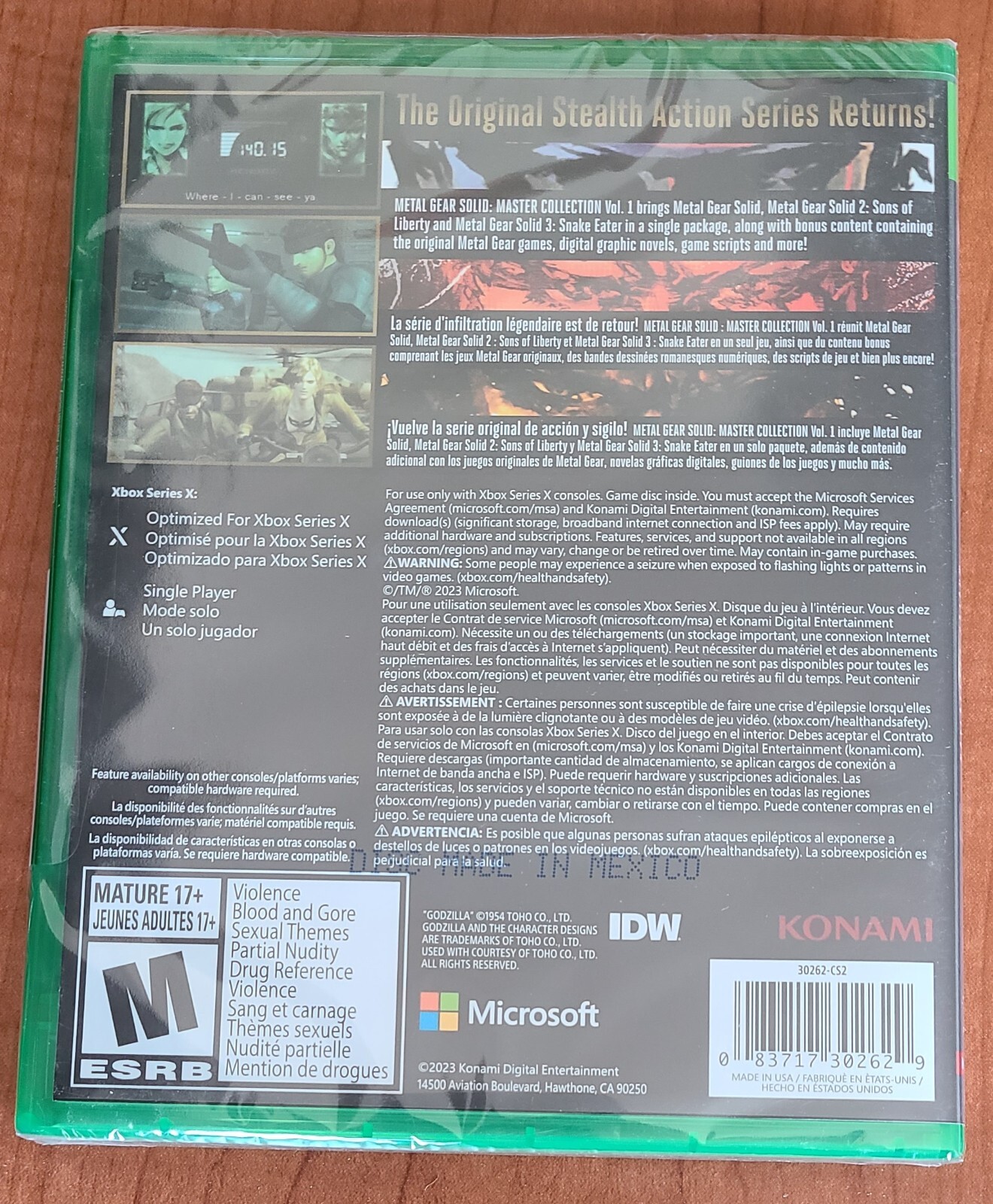 Metal Gear Solid: Master Collection Vol.1 – Xbox Series X (NEW)