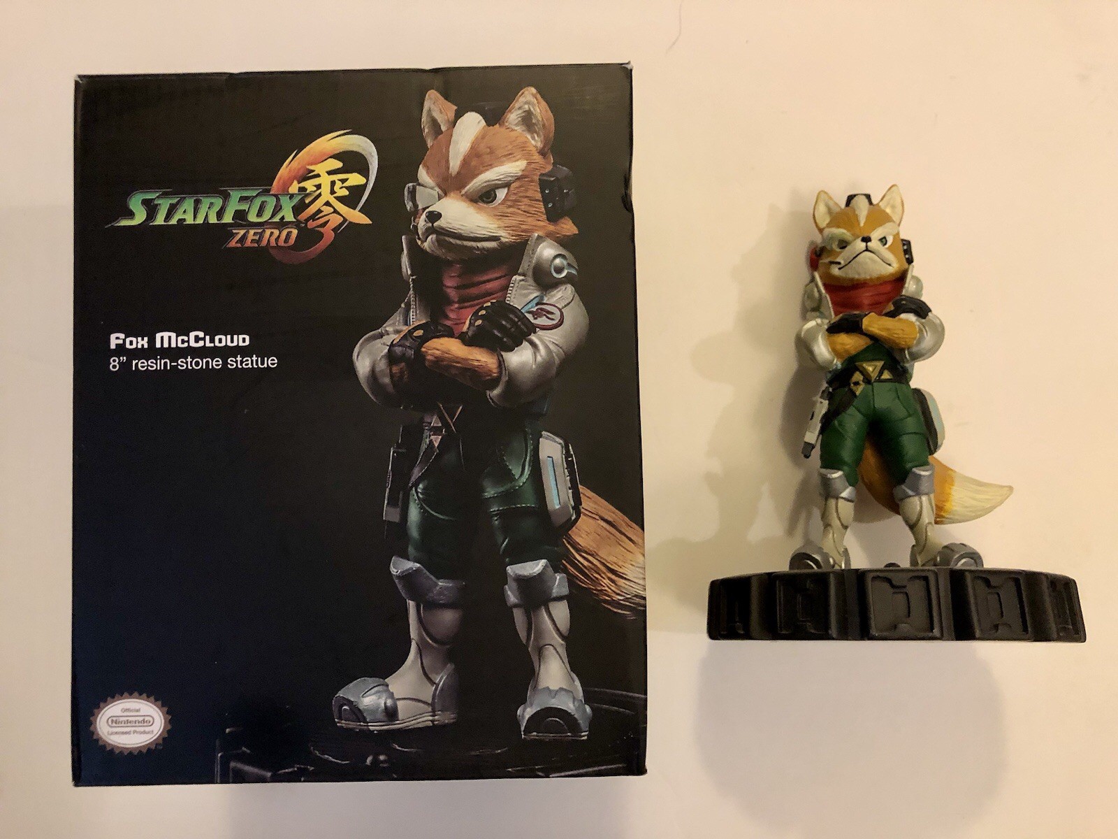 Star Fox Zero – Fox McCloud 8″ Resin Stone Statue – Nintendo – Power A Rare!