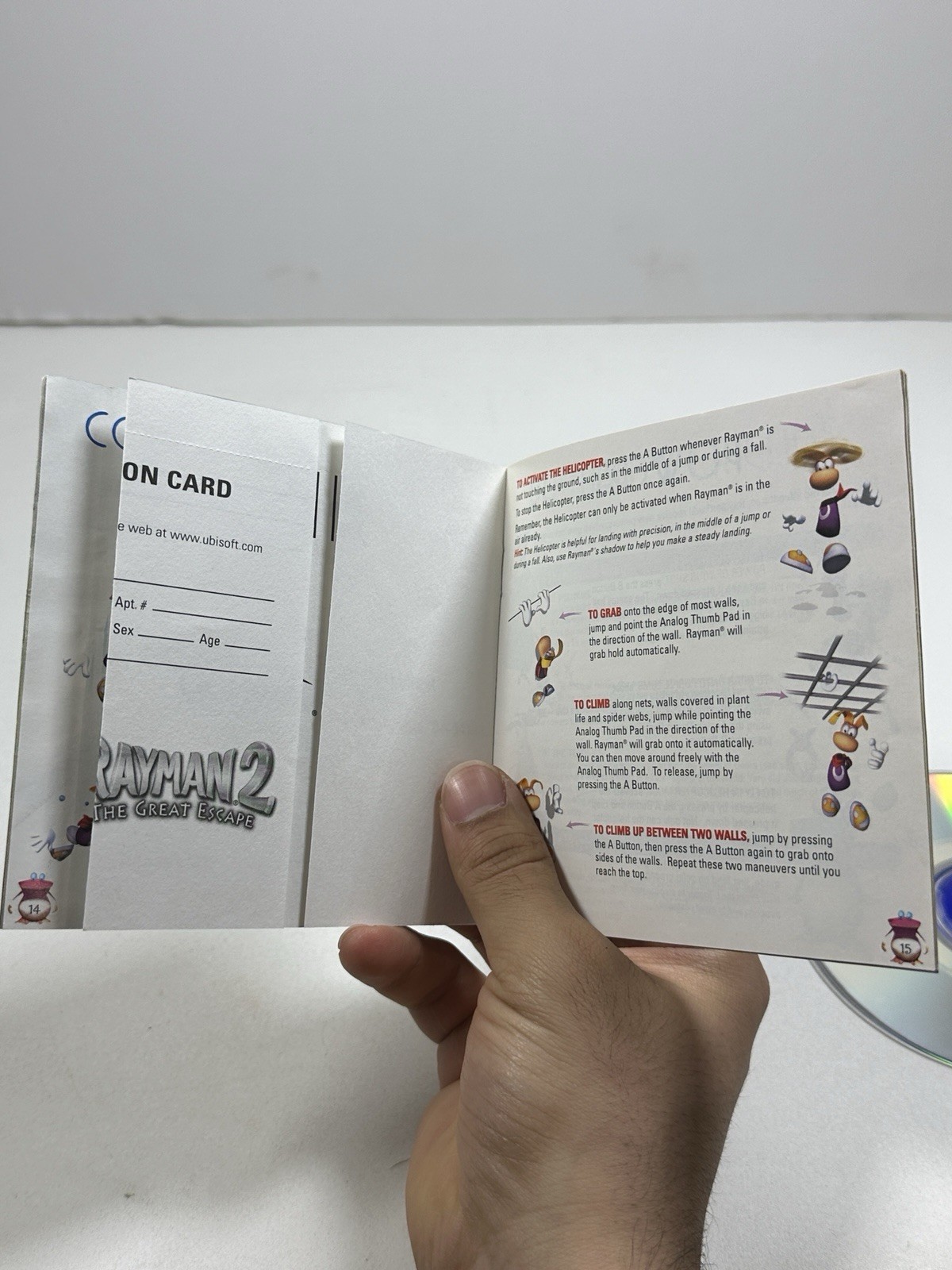 RAYMAN 2 The Great Escape SEGA DREAMCAST Ubisoft GAME DISC & Manual Only