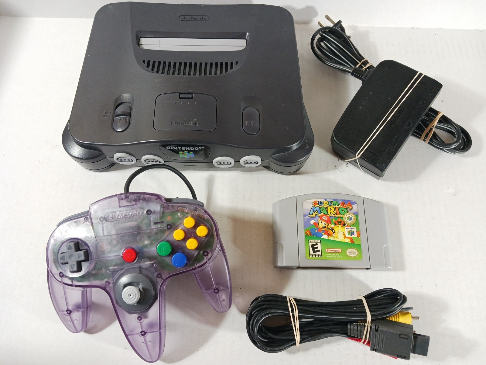 N64 Console Bundle Nintendo 64 Original OEM Set Super Mario 64 Tight Stick