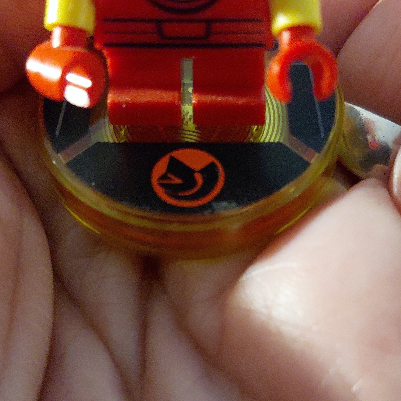 LEGO Dimensions Iron Man Character Figure Minifigure Toy Tag Round Base