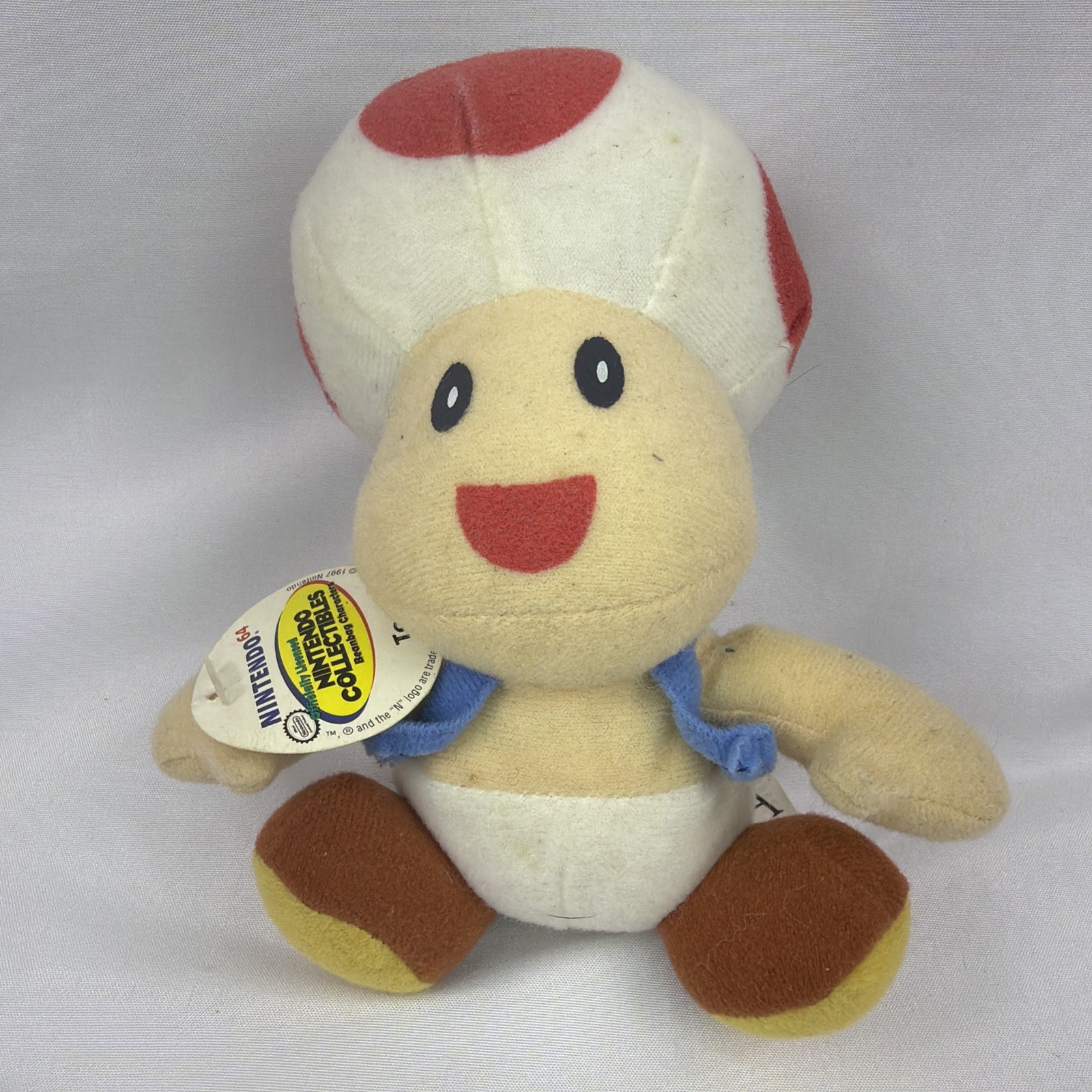 TOAD Plush Vintage BD&A 1997 Super Mario 64 Nintendo 64 With Tags