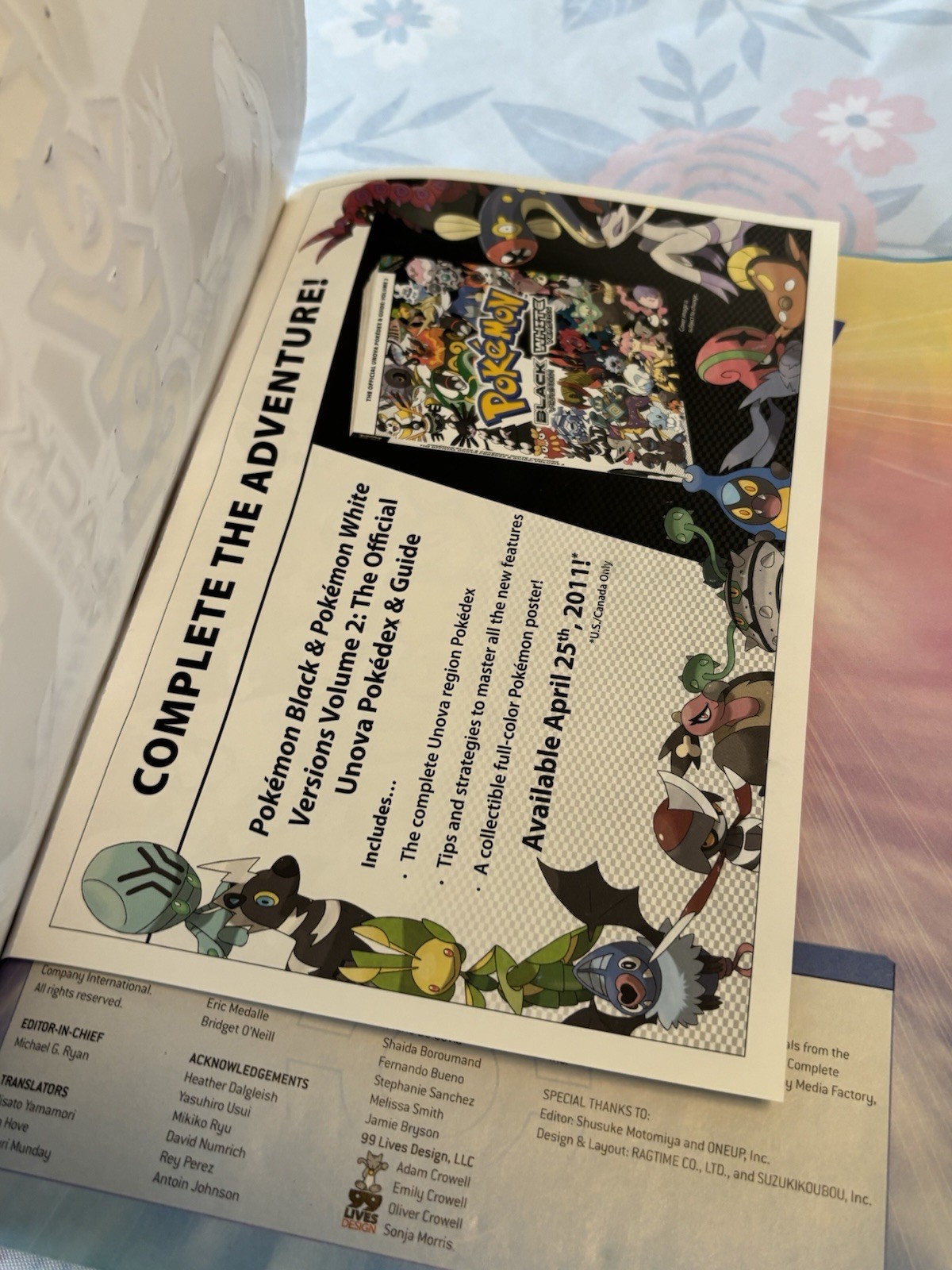 Pokemon Black and White Official Strategy Guide: Volume 1 W/ Map Insert 2011