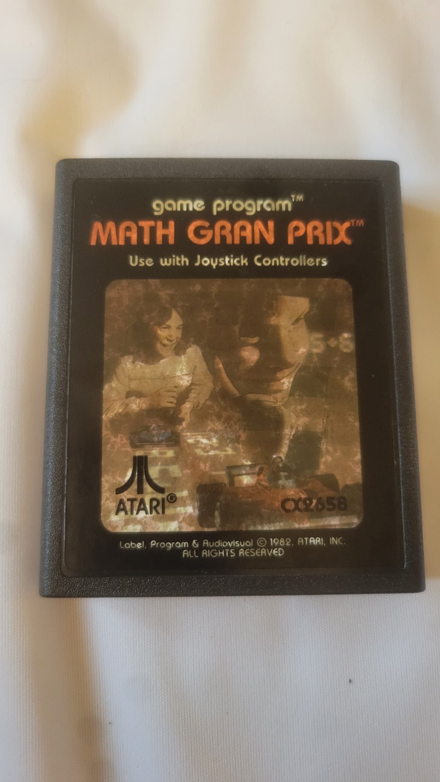 Vintage Atari Math Gran Prix 2600 1982 Video Game Cartridge Box