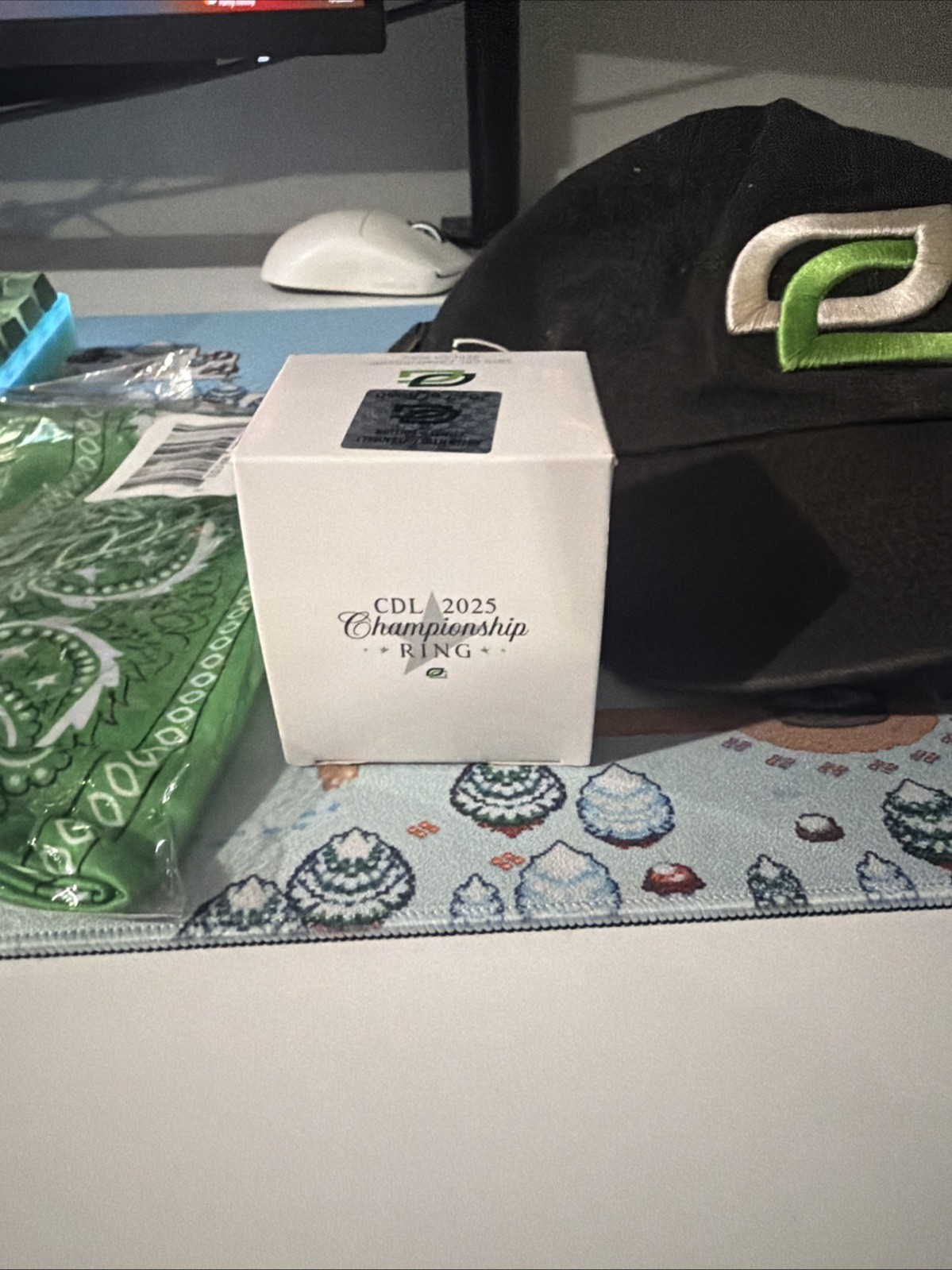 OpTic Gaming Replica Ring 2025 CDL Champs, Optic Gaming Bandana And Rare LCS Hat