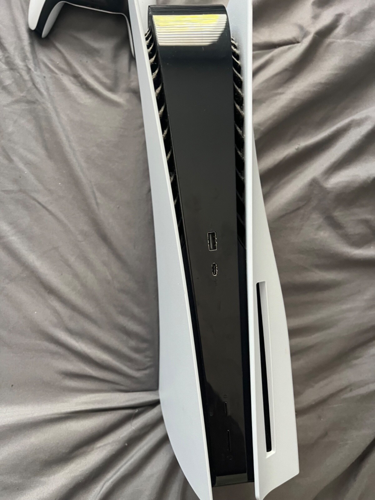 Ps5 console w/ 2 controllers & 6 ft charger. Blu-Ray Disc Player.