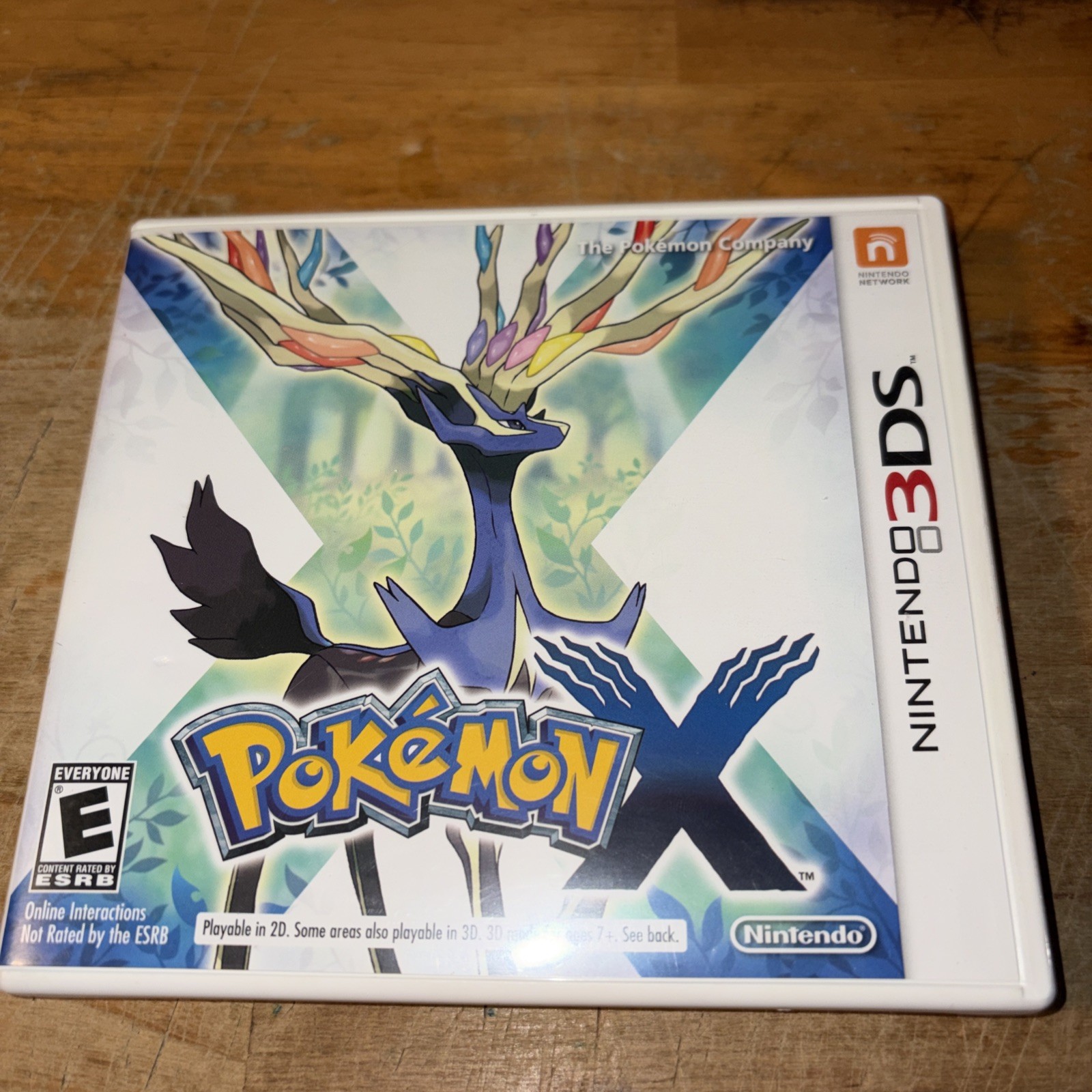 Pokemon X Nintendo 3DS used in case with inserts