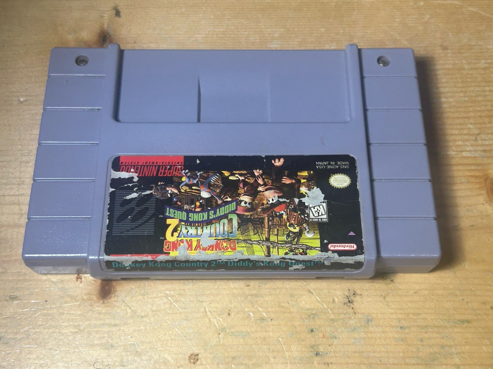 Donkey Kong Country 2 Diddy’s Kong Quest SNES Authentic Cartridge Tested S/Free