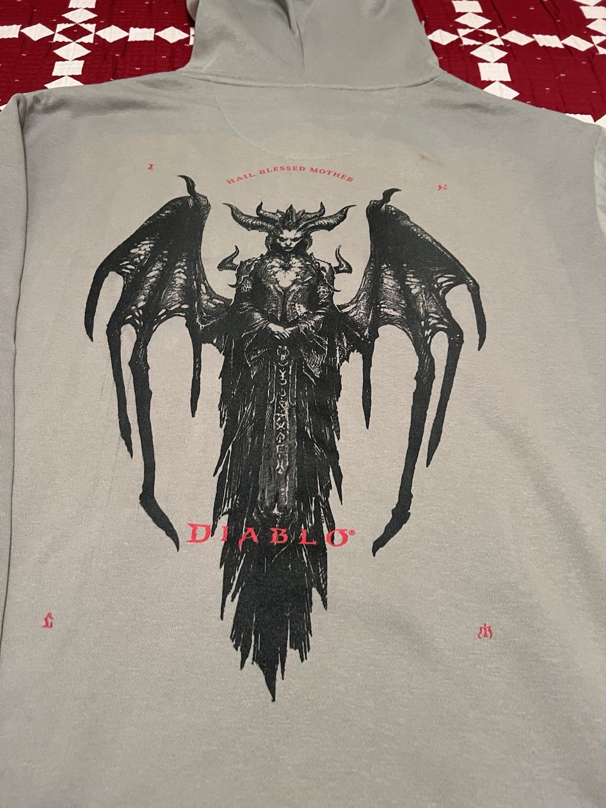 Diablo Lilith Blessed Mother Hoodie L Blizzard IV Video Game Horror Promo Sweat