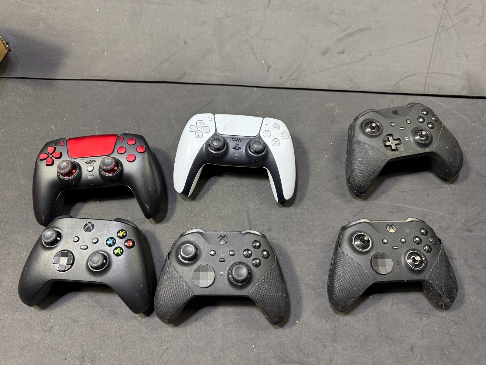 lot of 7 various untested controllers Xbox Elite Series 2, hex gaming ps5, nes