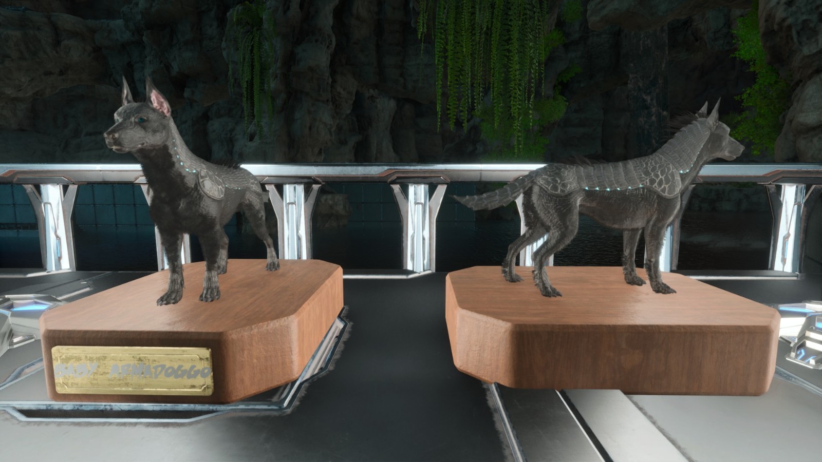 ARMADOGGO BLACK ID79 BABY PAIR TOP STATUS ARK ASCENDED PVE OFFICIAL PC/XBOX/PS5