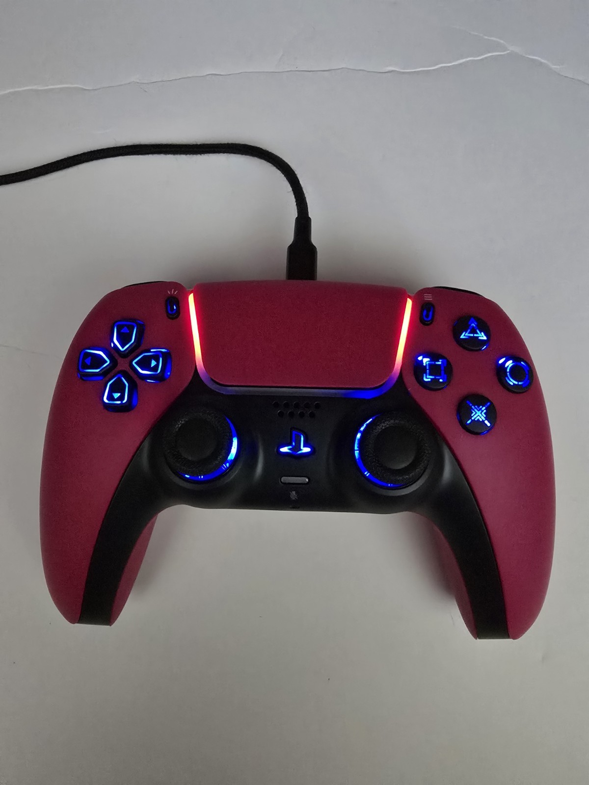 SONY COSMIC RED PS5 LED LIGHTS CONTROLLER, 7 DIFFERENT COLORS