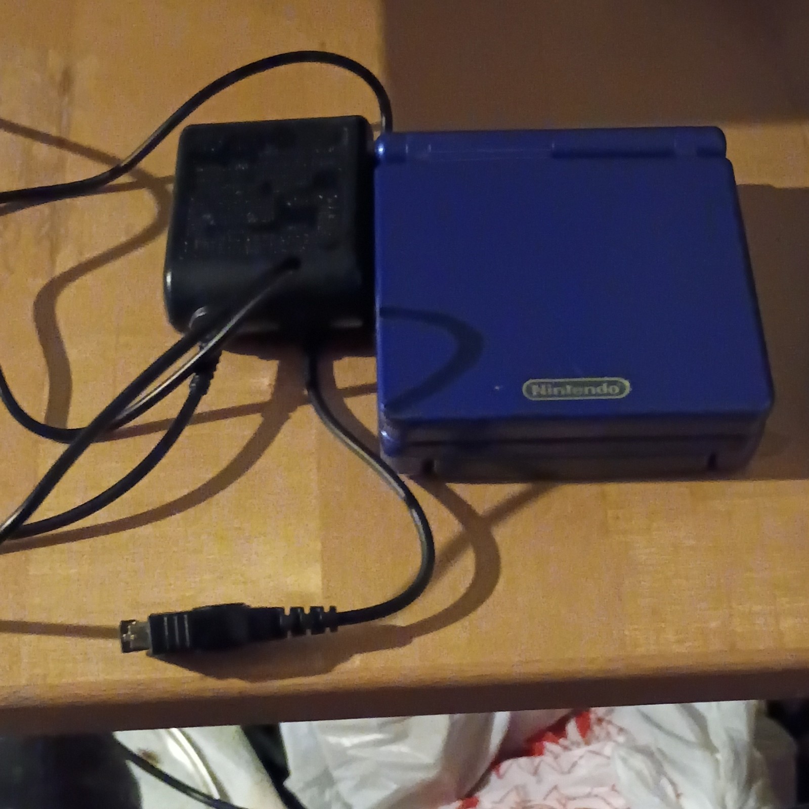 Nintendo Game Boy Advance SP AGS-001 Blue Handheld Console w/ Charger NTSC-U/C