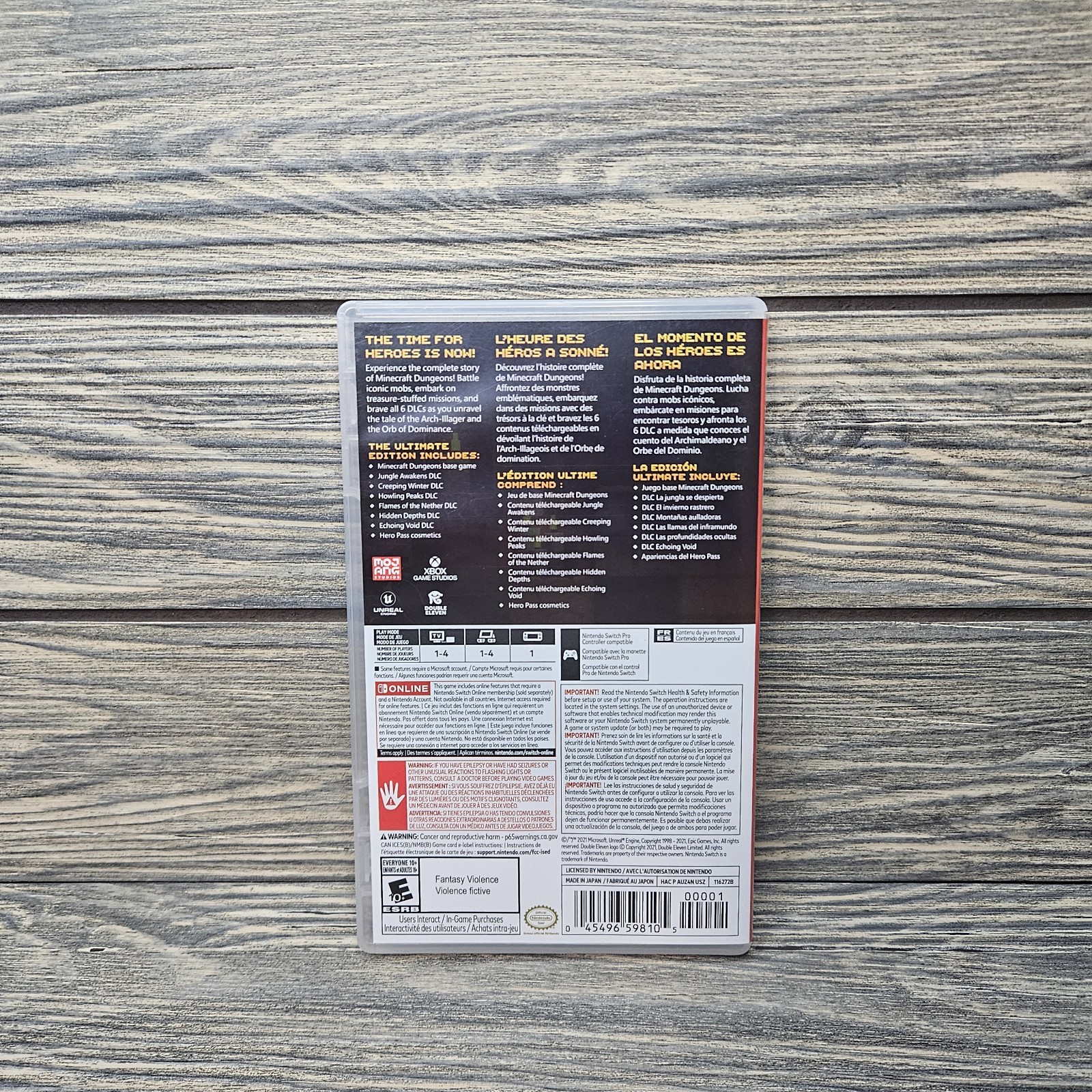 Minecraft Dungeons [Ultimate Edition] (Nintendo Switch, 2021) Authentic Tested