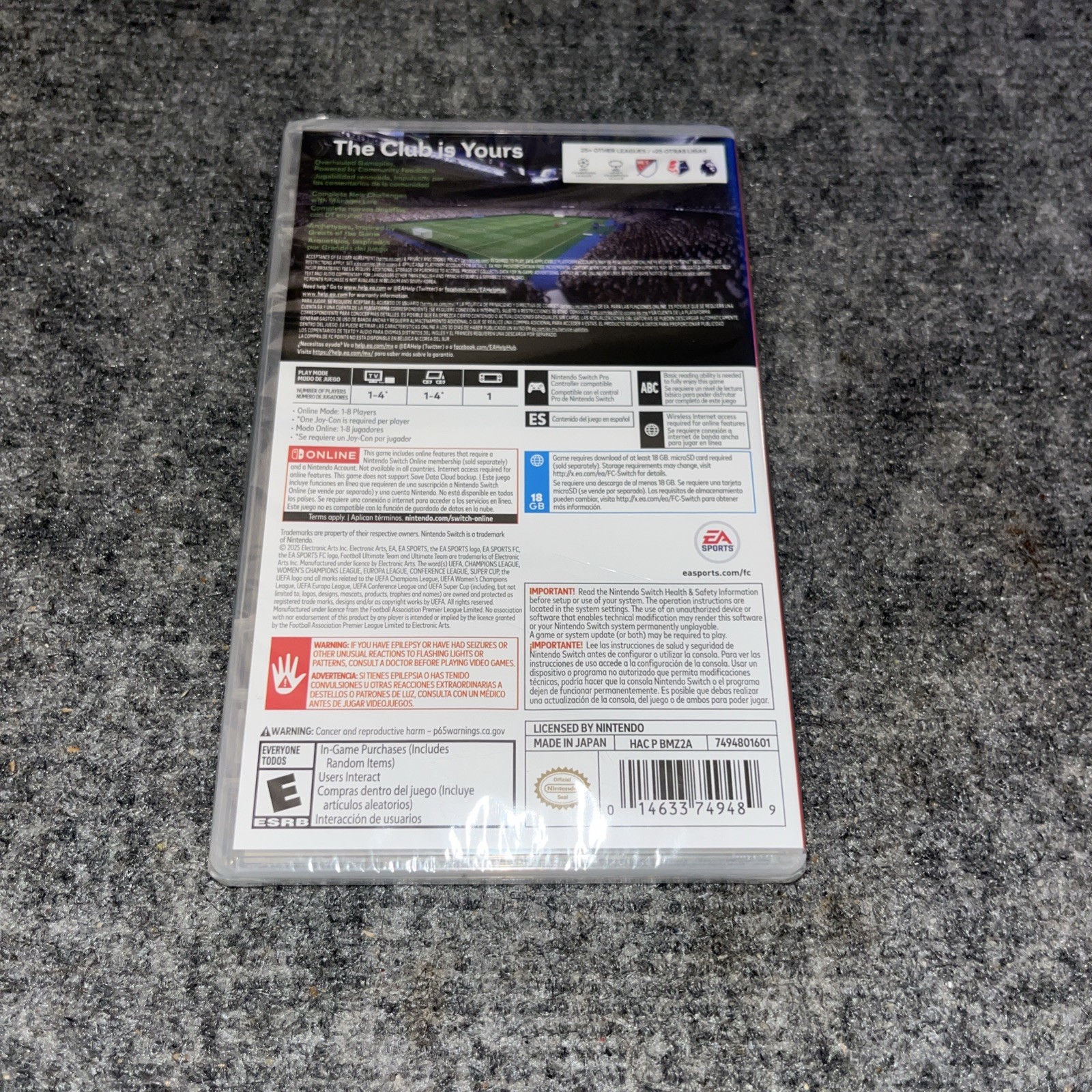 EA Sports FC 26 NINTENDO SWITCH SOCCER BRAND NEW FACTORY SEALED