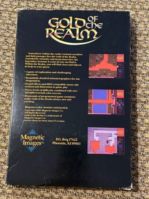 GOLD OF THE REALM AMIGA GAME W/ BOX + PAPERS CLASSIC COMPUTER SEE PICS