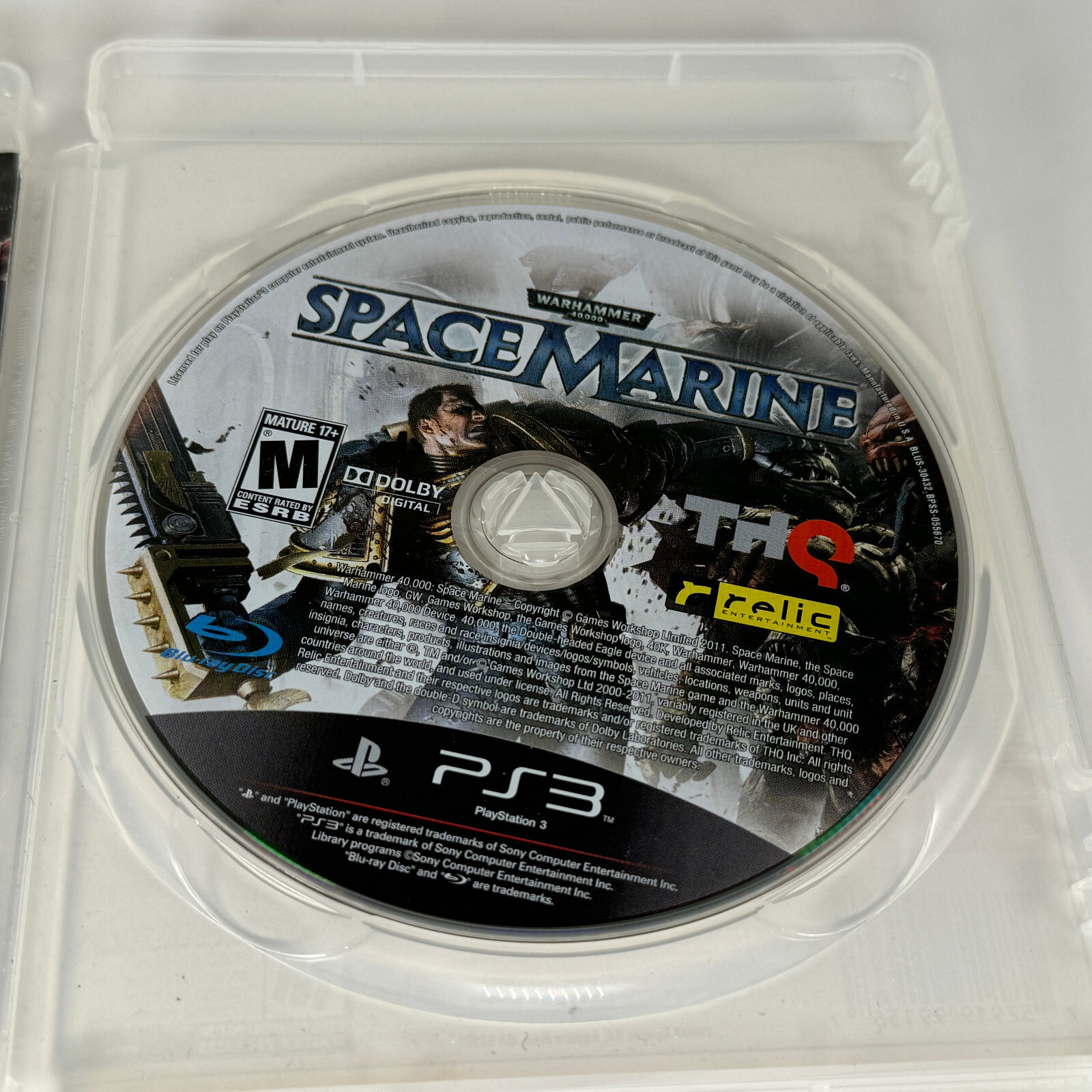 PS3 Warhammer 40,000: Space Marine CIB OOP Sony PlayStation 3 Manual and Inserts