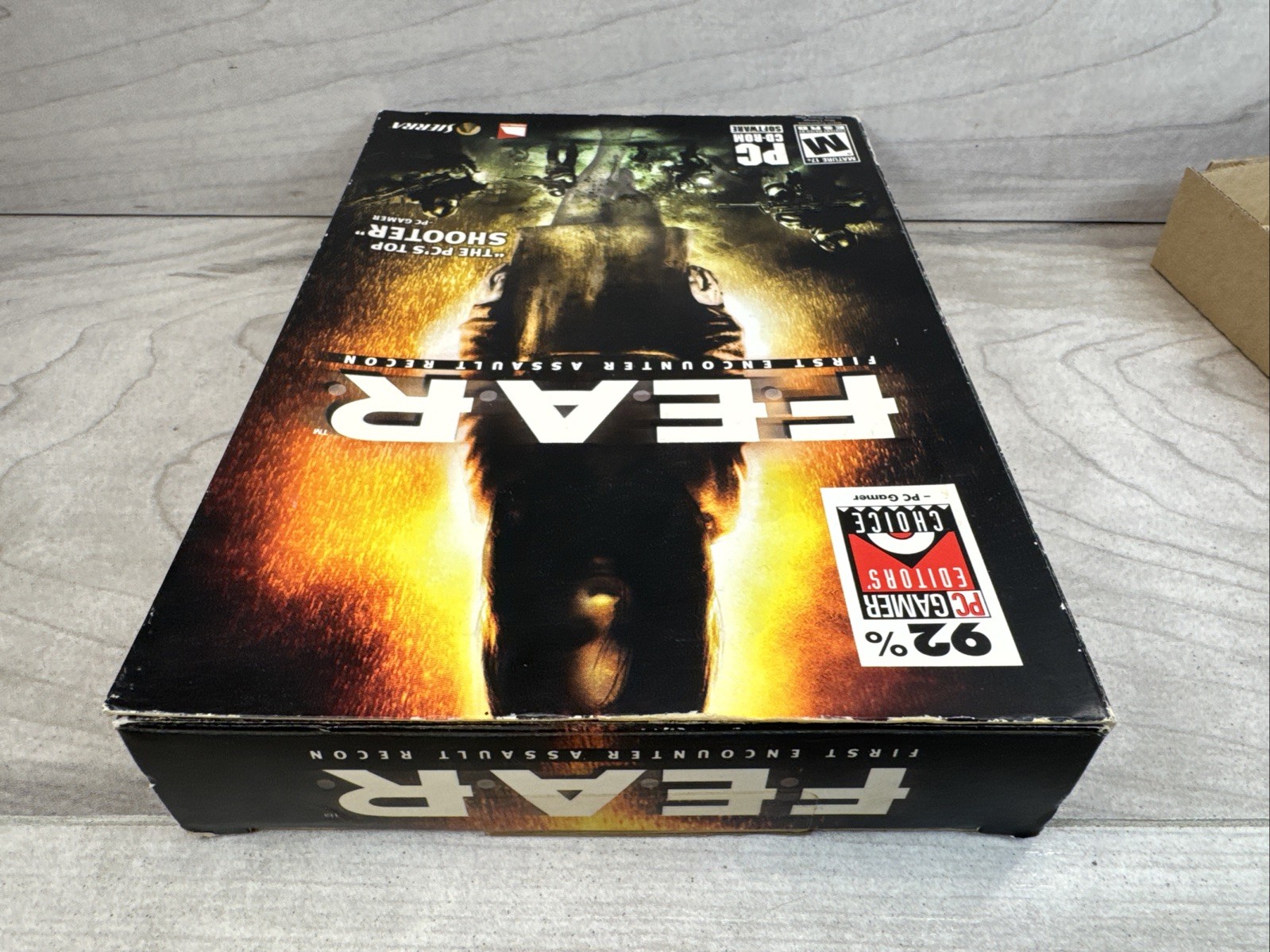 FEAR First Encounter Assault Recon PC DVD ROM Box Manual & Perseus Mandate READ*