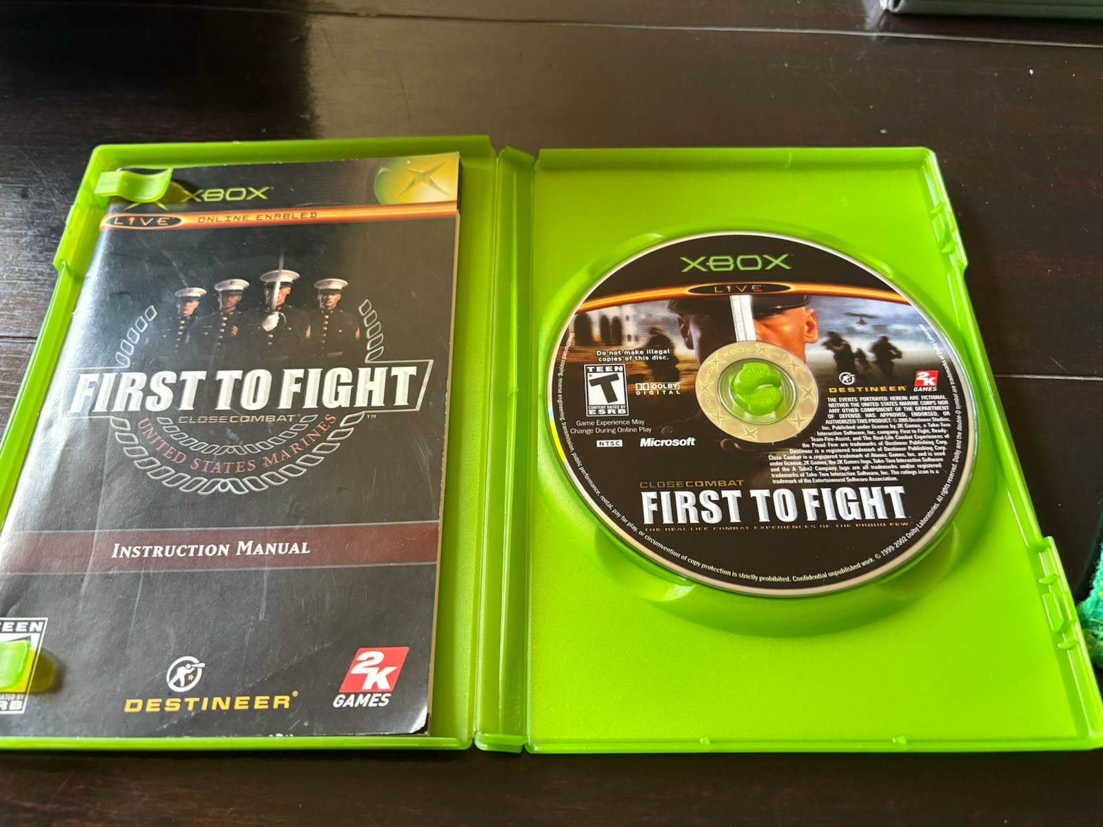 Xbox Close Combat First To Fight US Marines Video Game