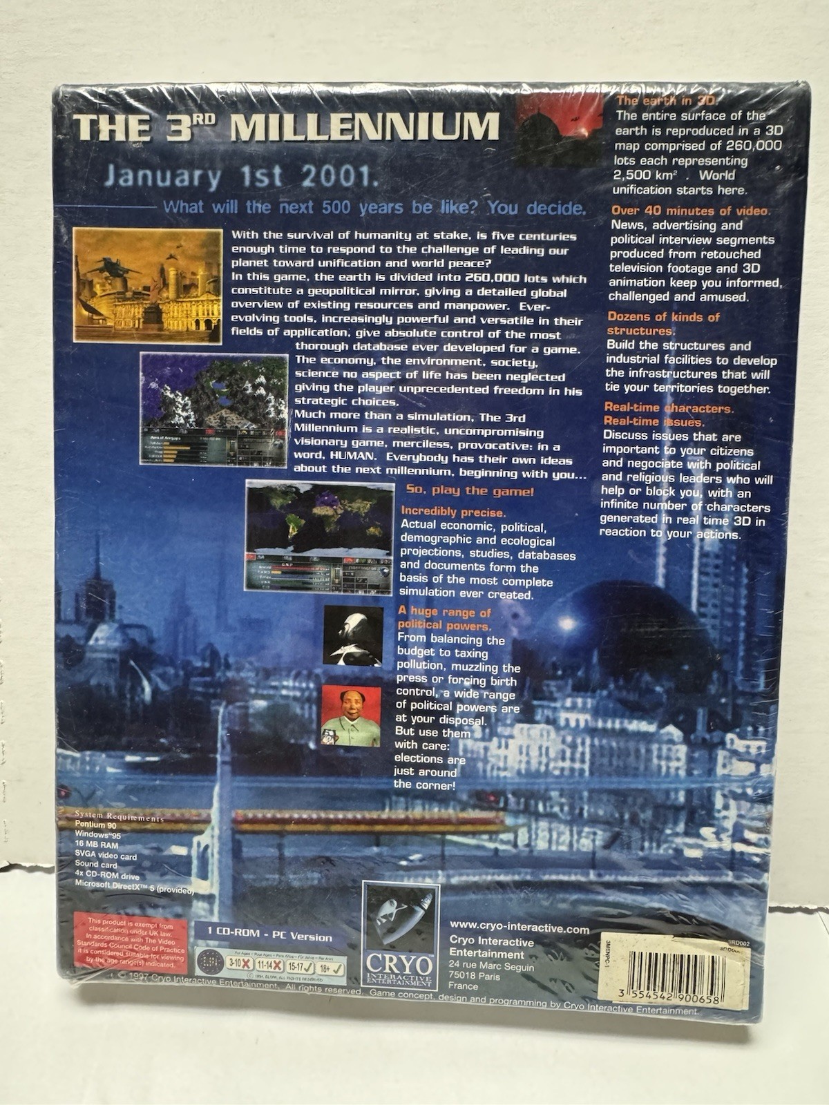 The 3rd Third Millennium PC 1997 Big Box English Ed SIMulation GAME RARE new