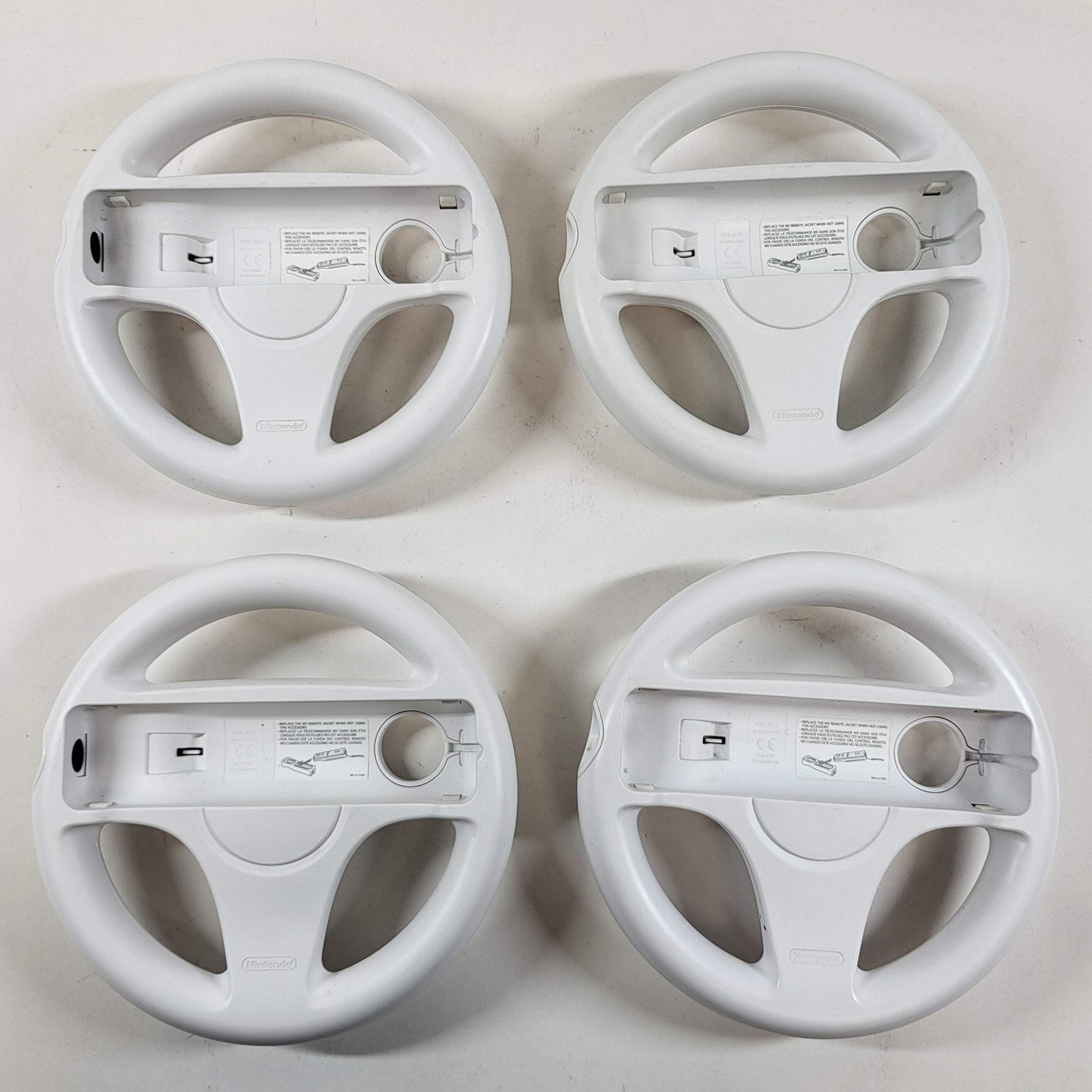 Lot Of 4 Nintendo Mario Kart Wii Wheel White RVL-024