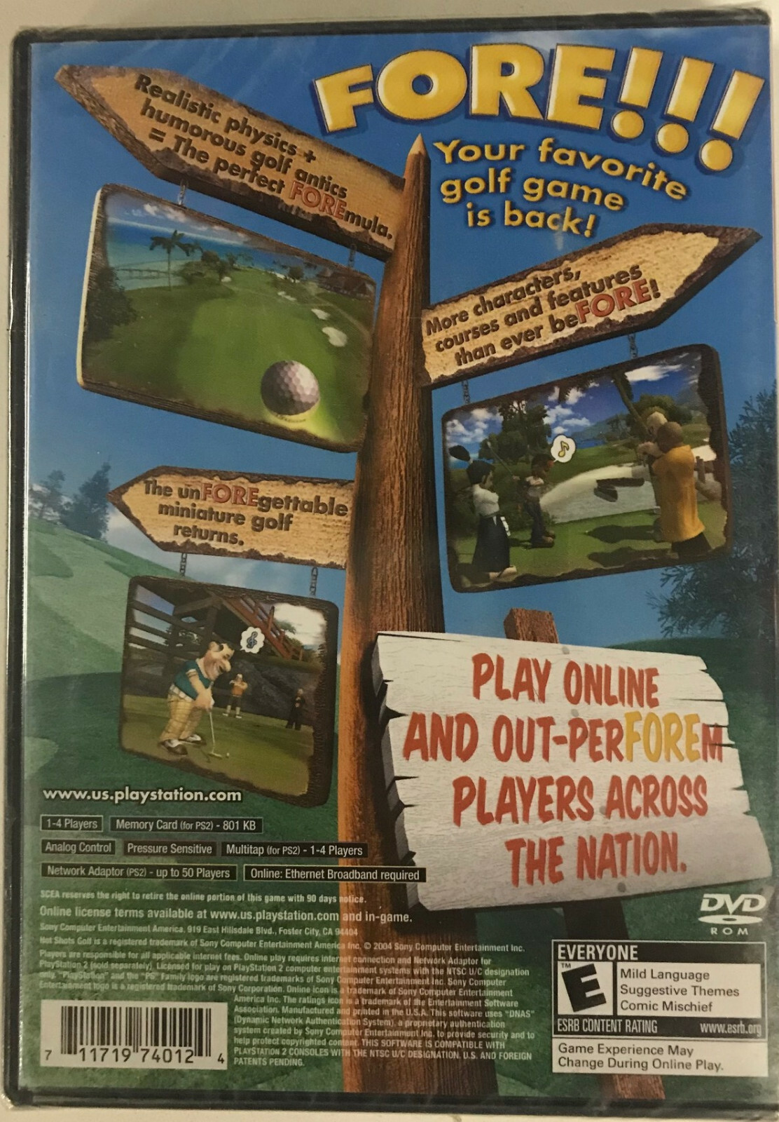 Hot Shots Golf: Fore (Sony PlayStation 2, 2004) BRAND NEW-FACTORY SEALED PS2