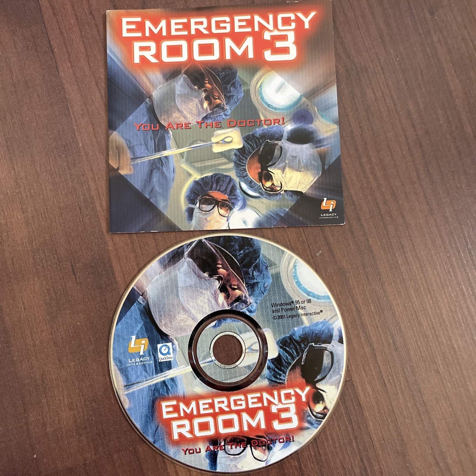 Set of 4 Medical Game CD-ROM, Emergency Room, With Manual Booklets