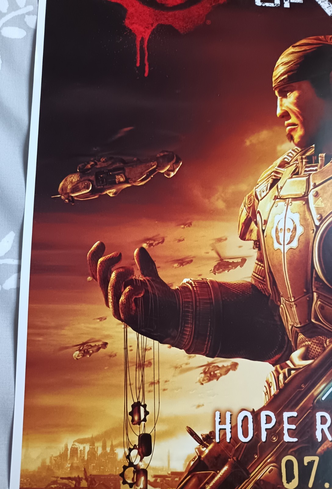 Gears of War 2 Marcus Fenix (Vintage, 2008) XBox 360 Game Poster (RARE)