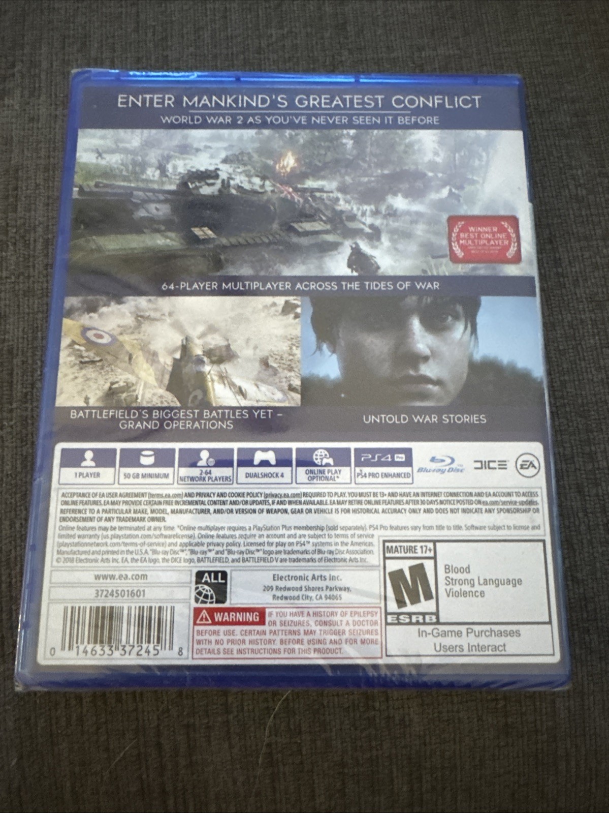 Battlefield V – PlayStation 4 – Brand New Factory Sealed