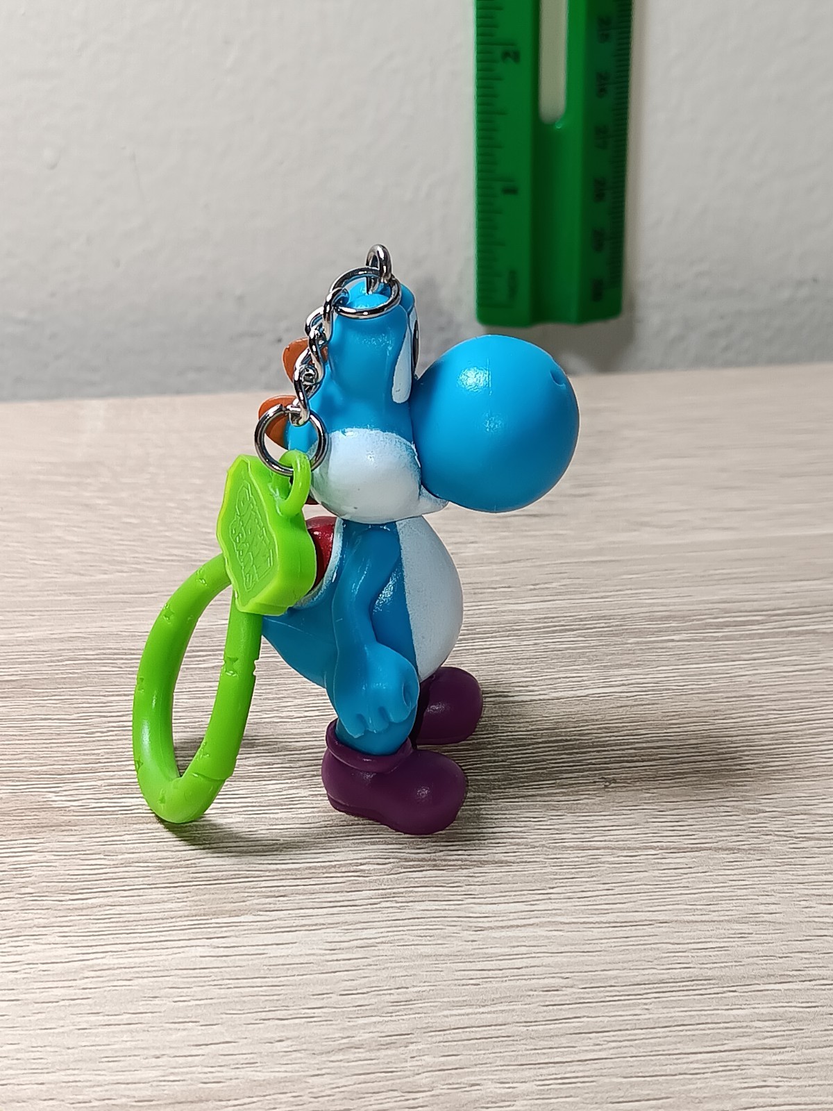 *FREE SHIP* 2″ LIGHT BLUE YOSHI BackPack Buddies Clip Keychain Super Mario
