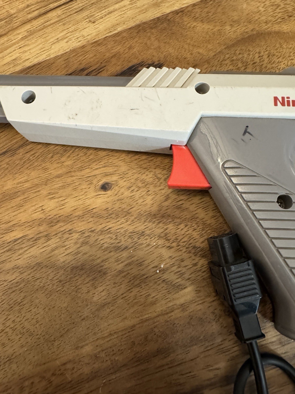 Nintendo Zapper Light Gun Controller Grey Gray OEM Official Tested NES-005