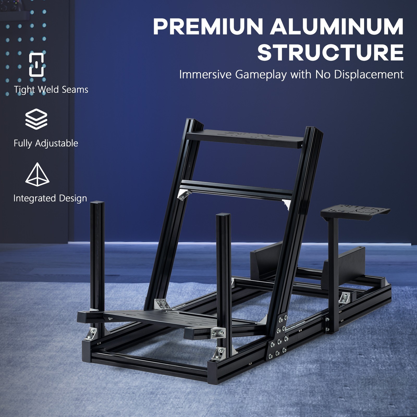 Supllueer 4080 Aluminum Racing Simulator Cockpit Fit Logitech Thrustmaster T300