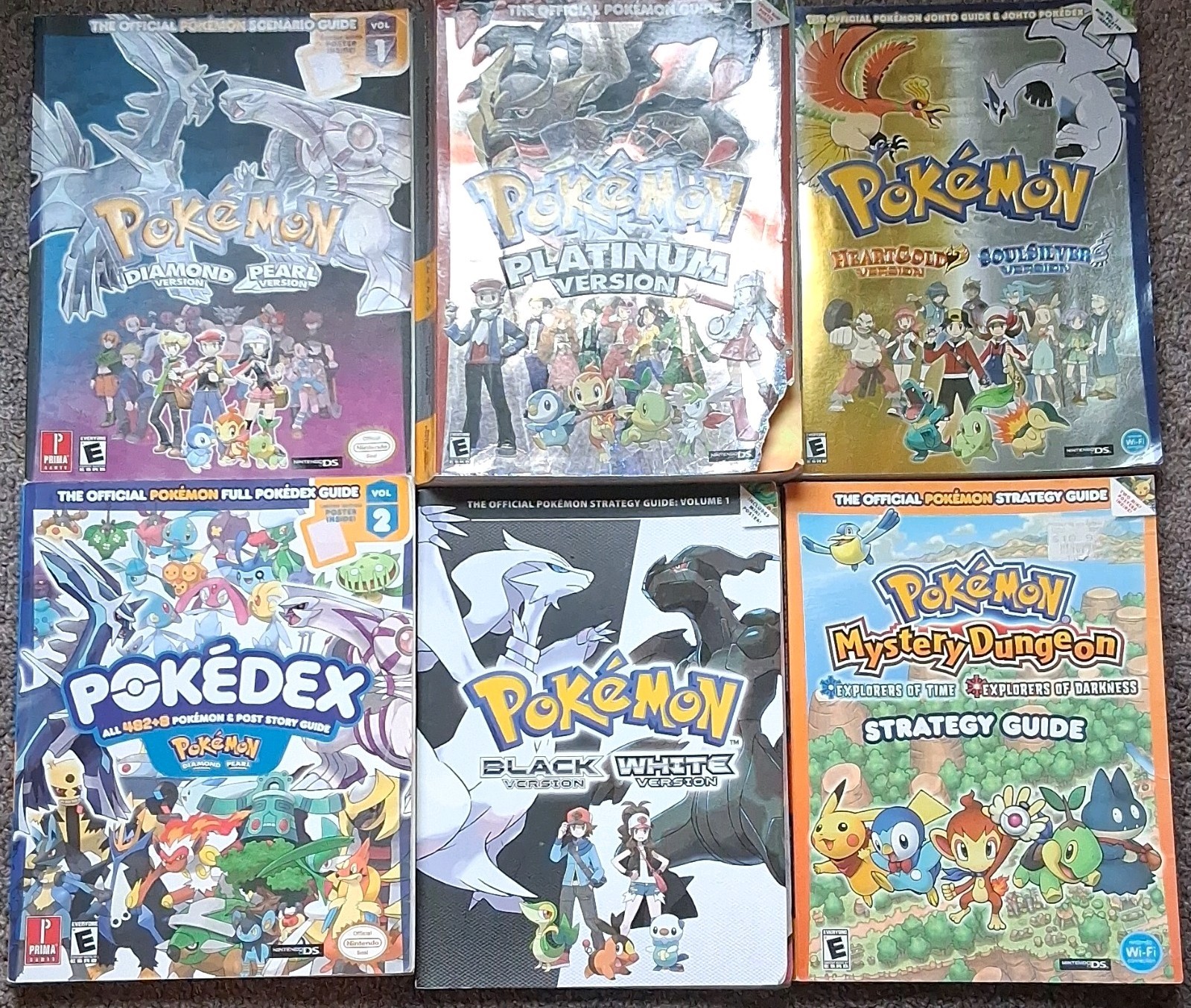 6 Prima Pokémon Pearl Diamond Platinum Black&White Heart Gold Soul Silver ’07-10