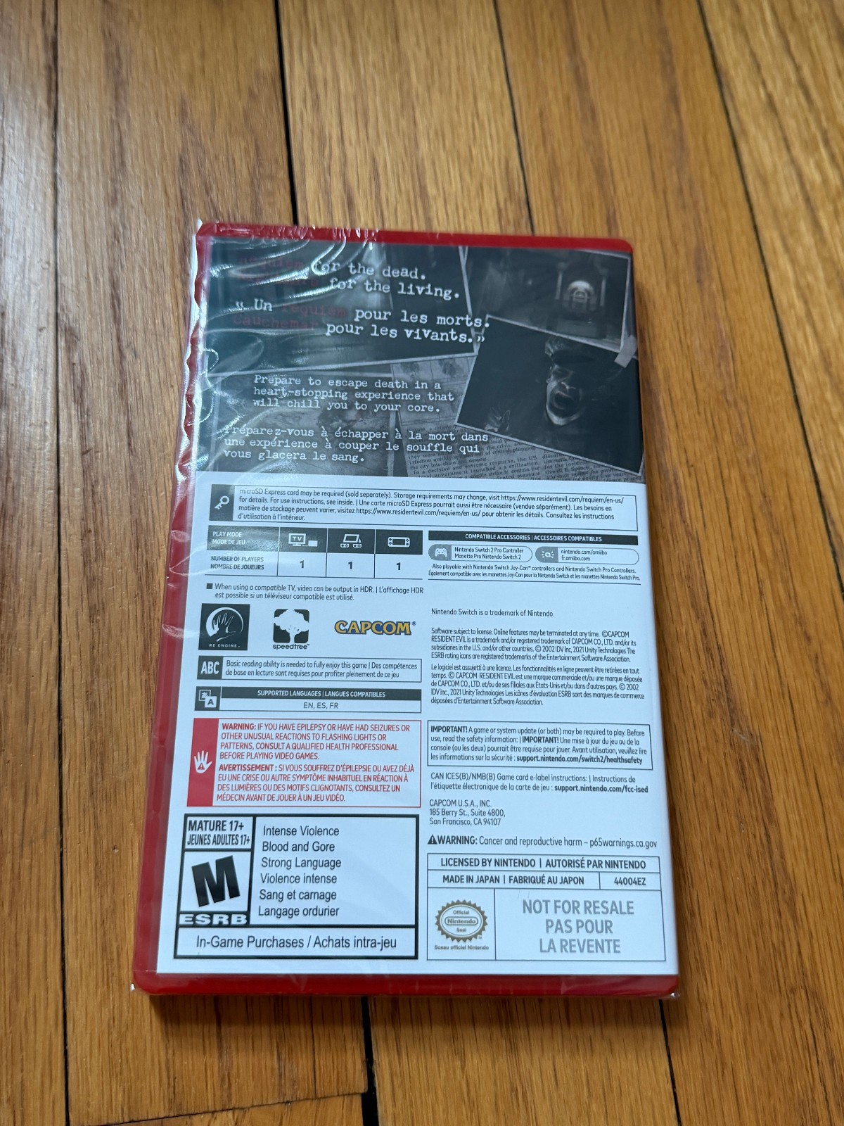 Resident Evil Requiem Nintendo Switch 2 – BRAND NEW – Sealed