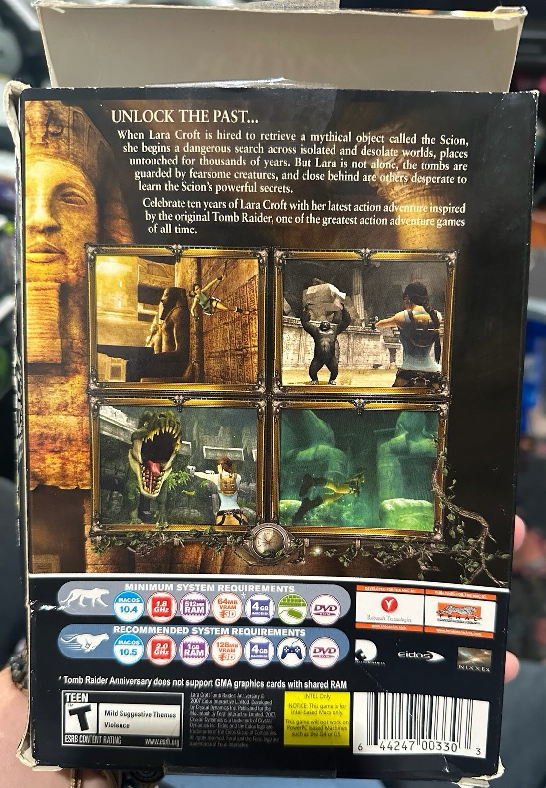 Lara Croft Tomb Raider Anniversary DVD ROM MAC Complete With Outer Original Box